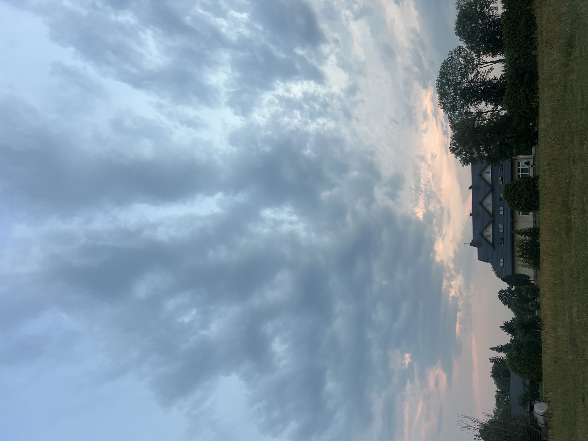 Dusk on a working farm in rural Hodyszewo, Poland