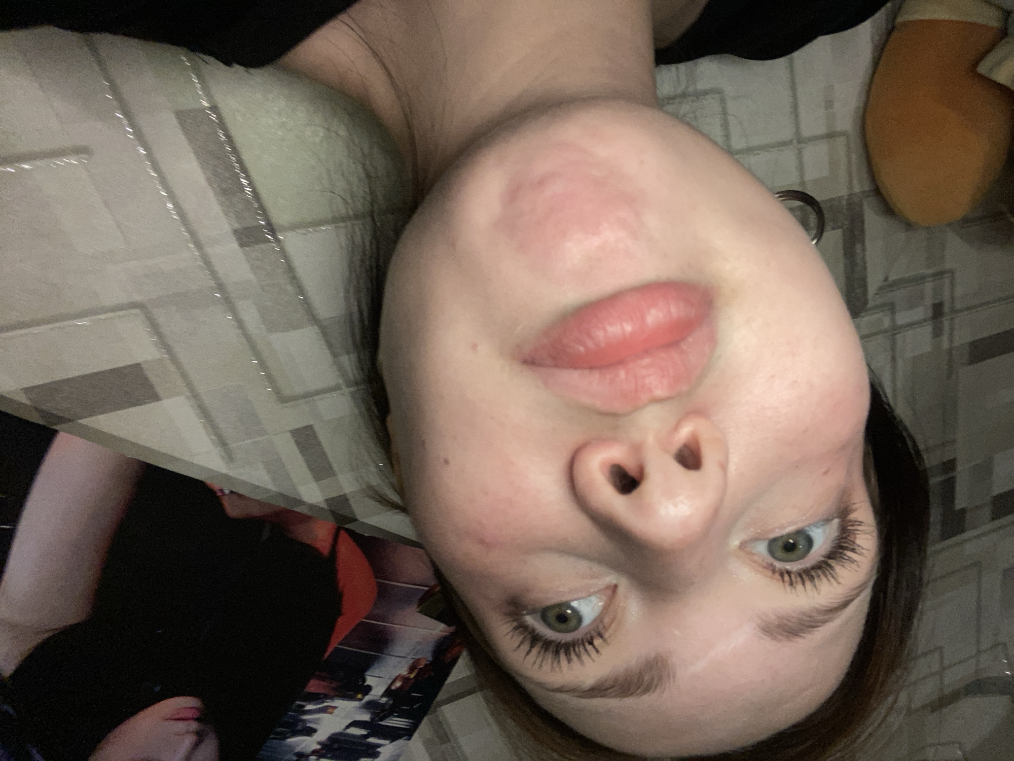 Close-up portrait photograph captured at indoor location