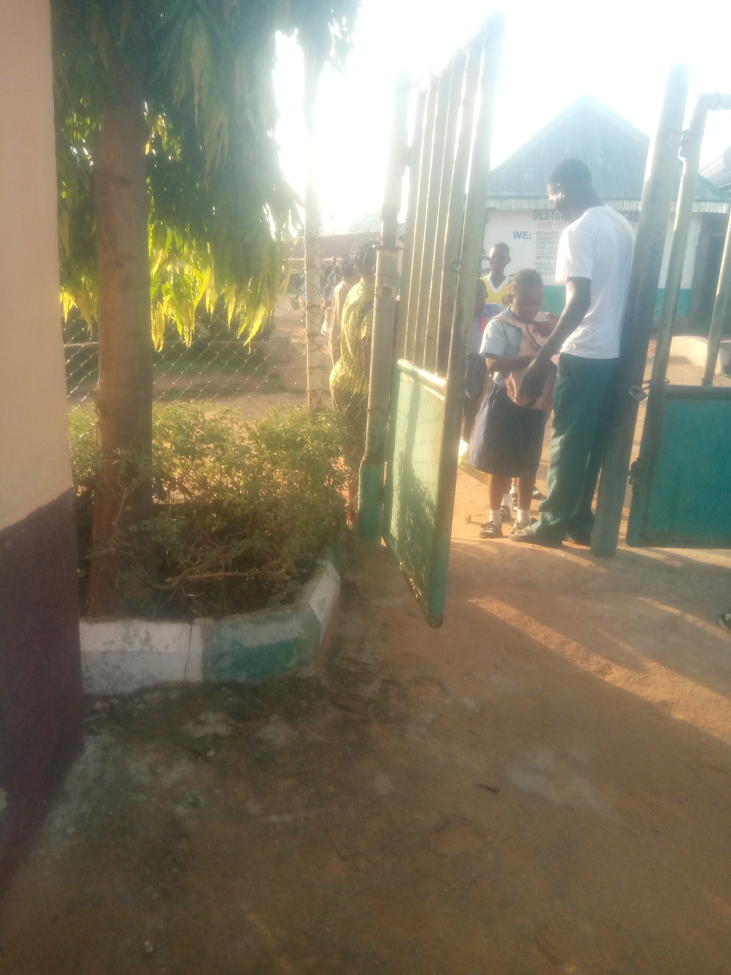 Post-rain morning in Jauro Yinu as school day begins