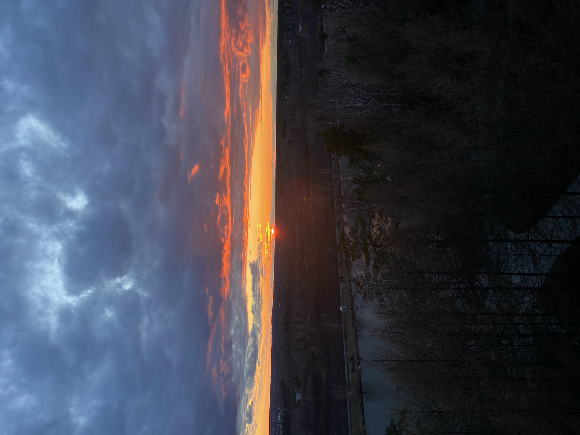 Sunset captured over Tyumen landscape in western Siberia