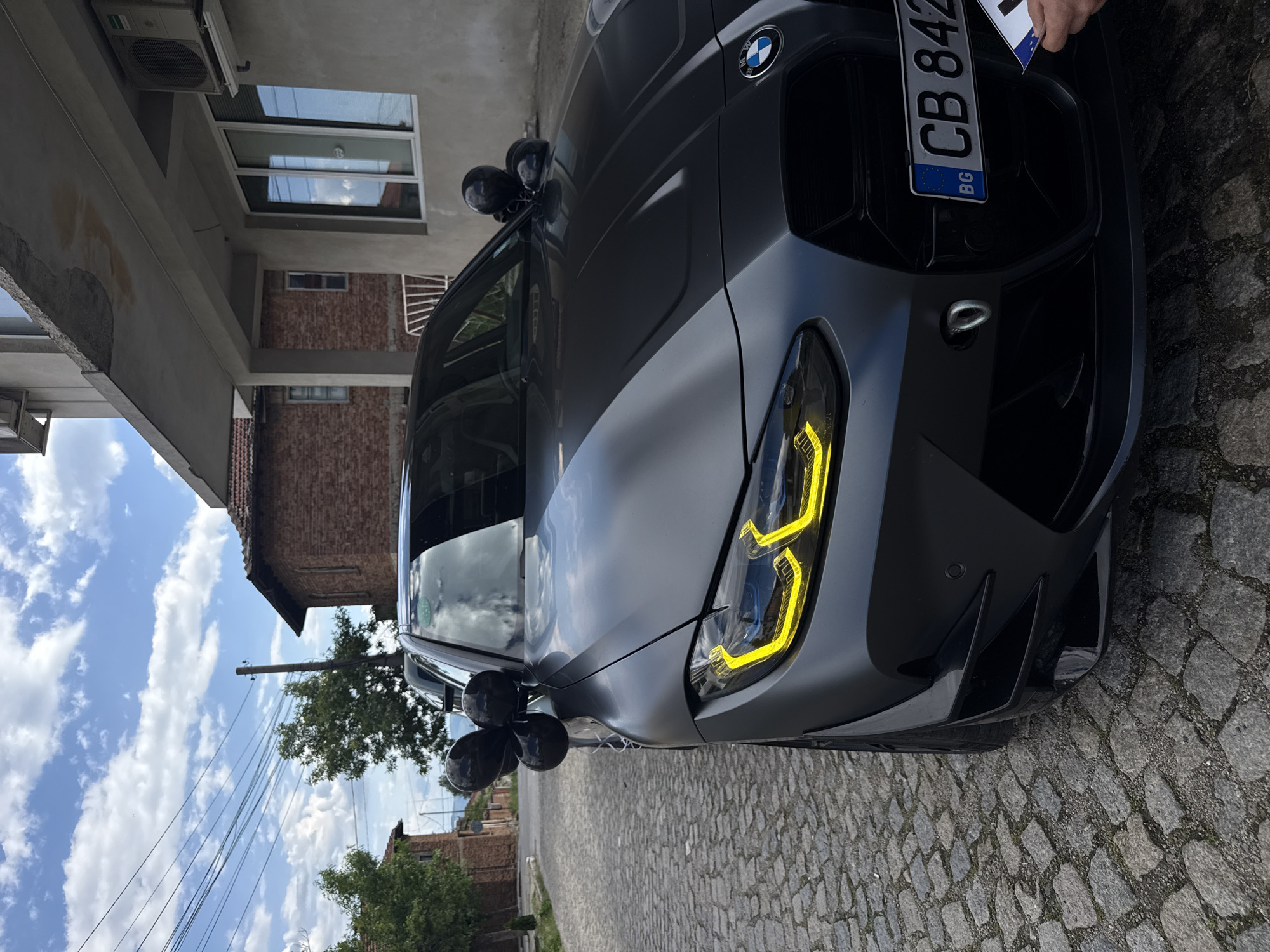 Gray BMWs with yellow headlights spotted in Sopot, Bulgaria