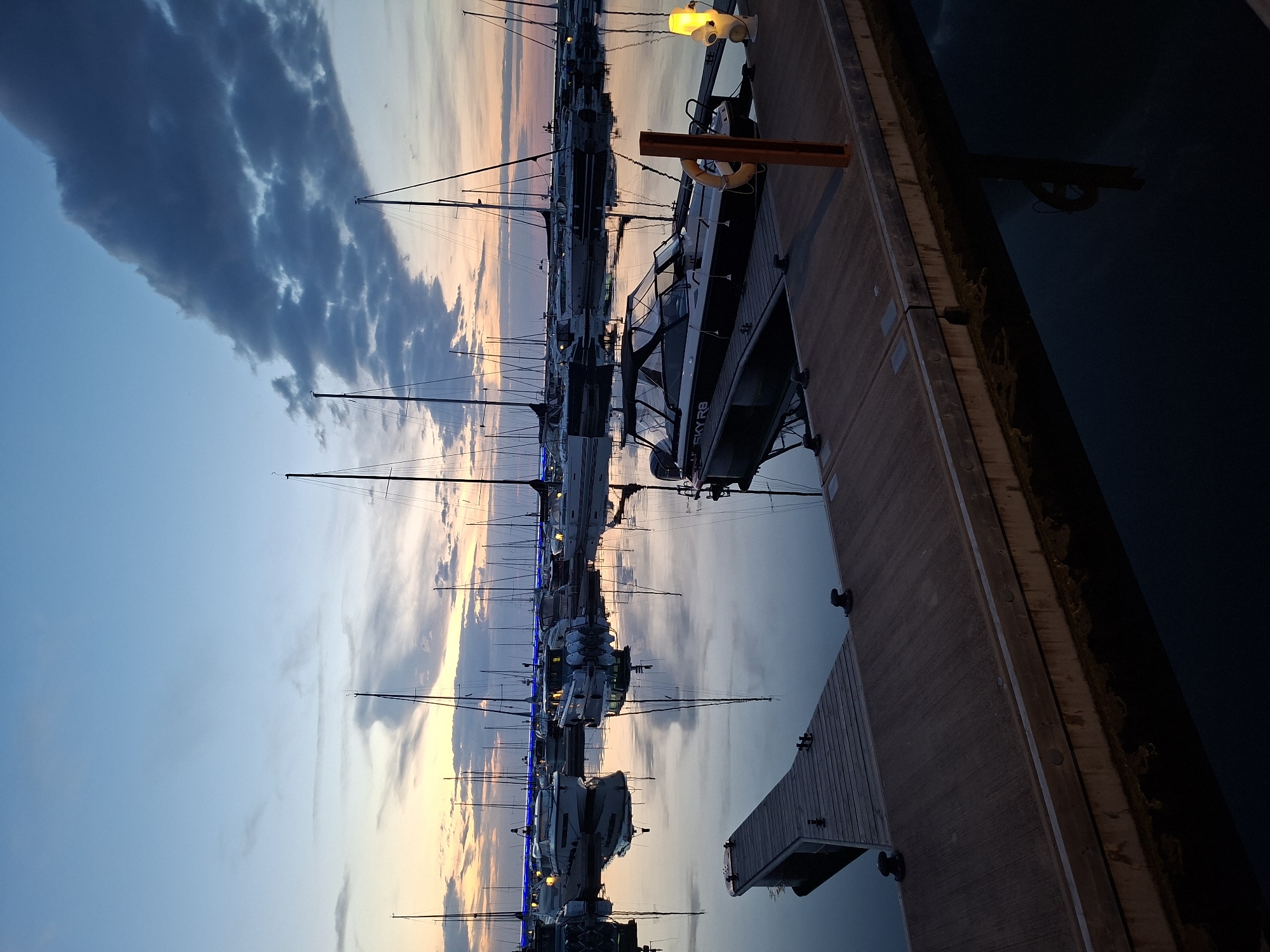 Twilight marina scene captured by witness in Tallinn harbor