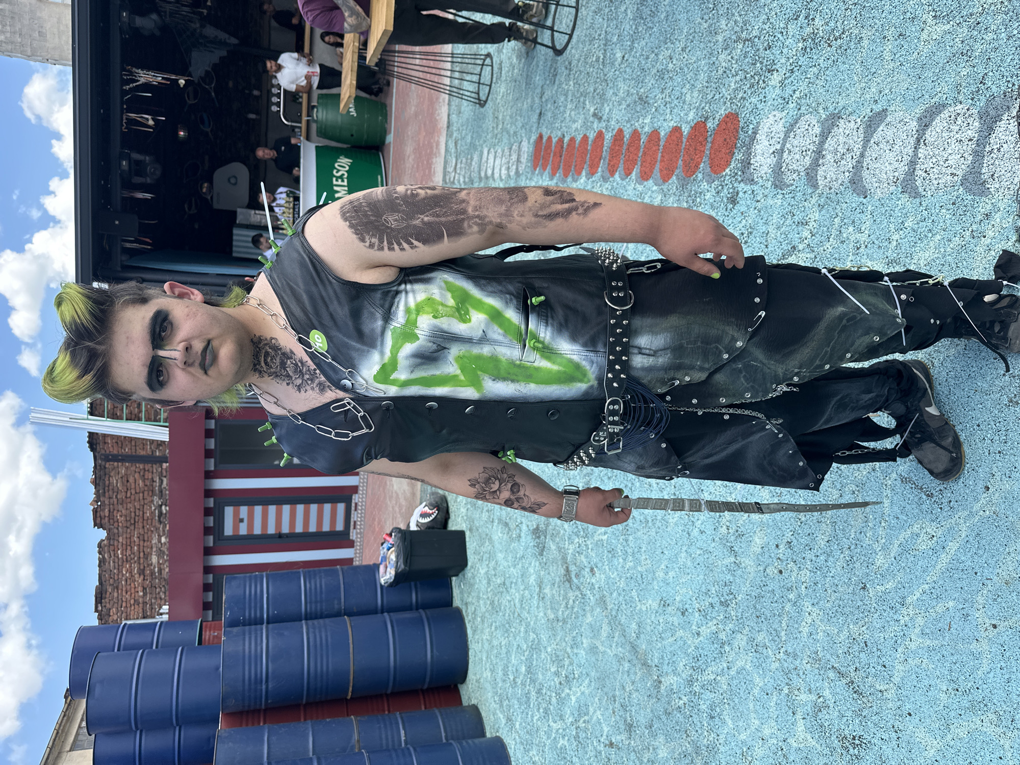 Punk-styled youth spotted in outdoor Sofia area