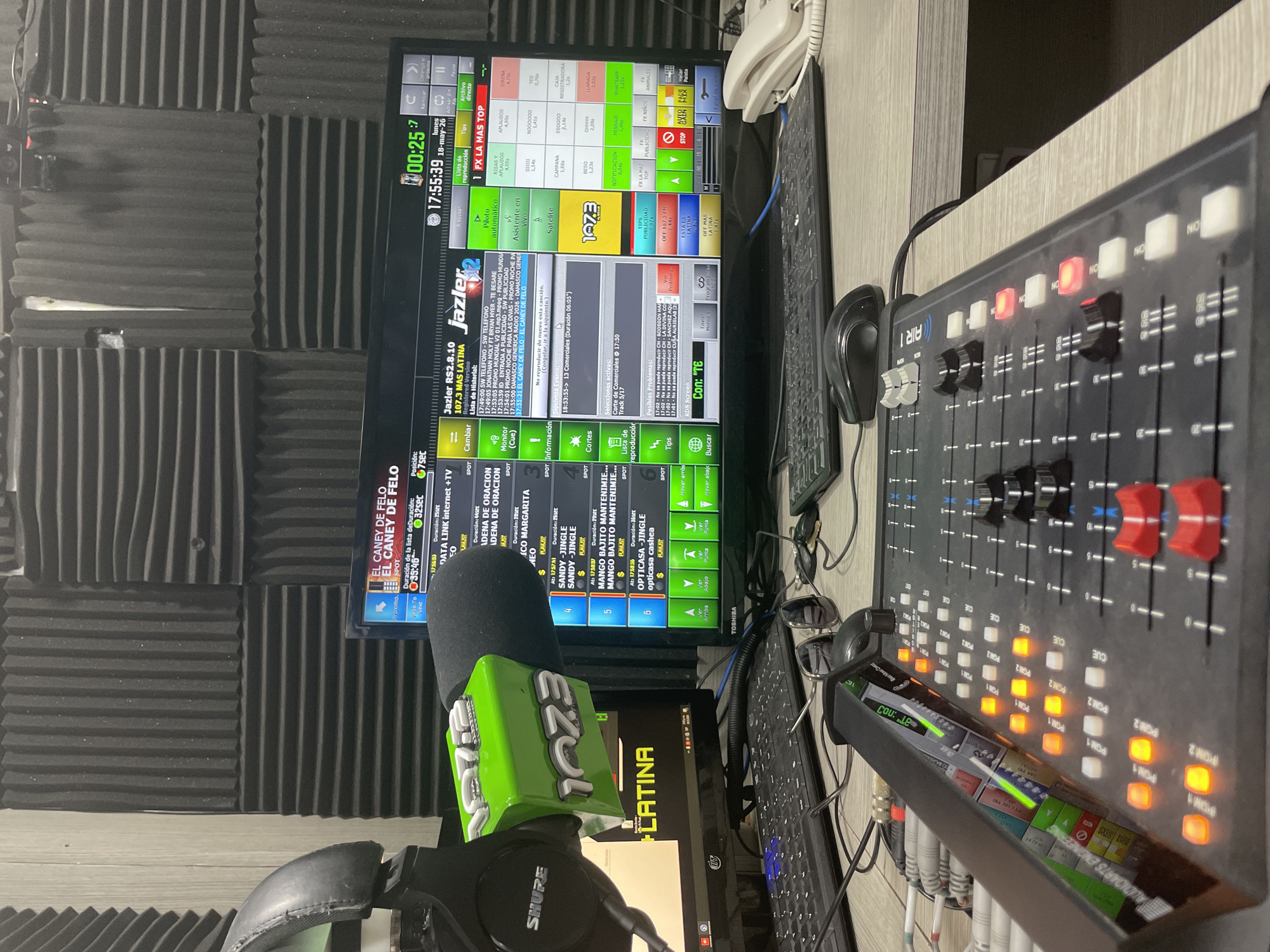 Radio station equipment documented in Porlamar, Venezuela