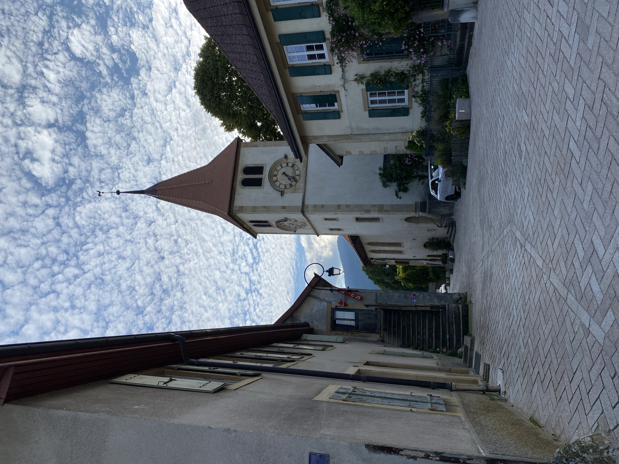 Peaceful street scene documented in Milvignes, Switzerland