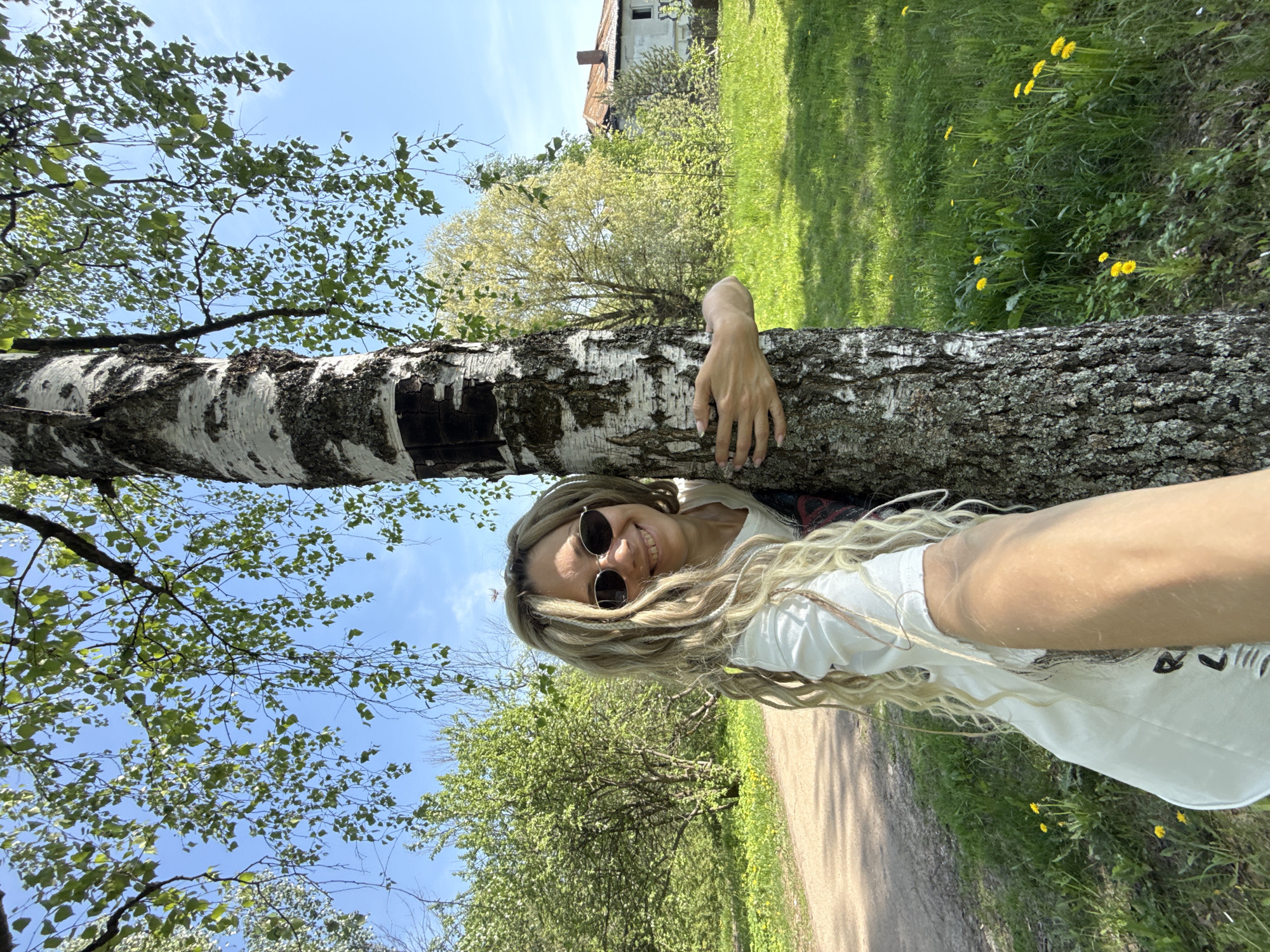 Spring photography moments captured near flowering trees