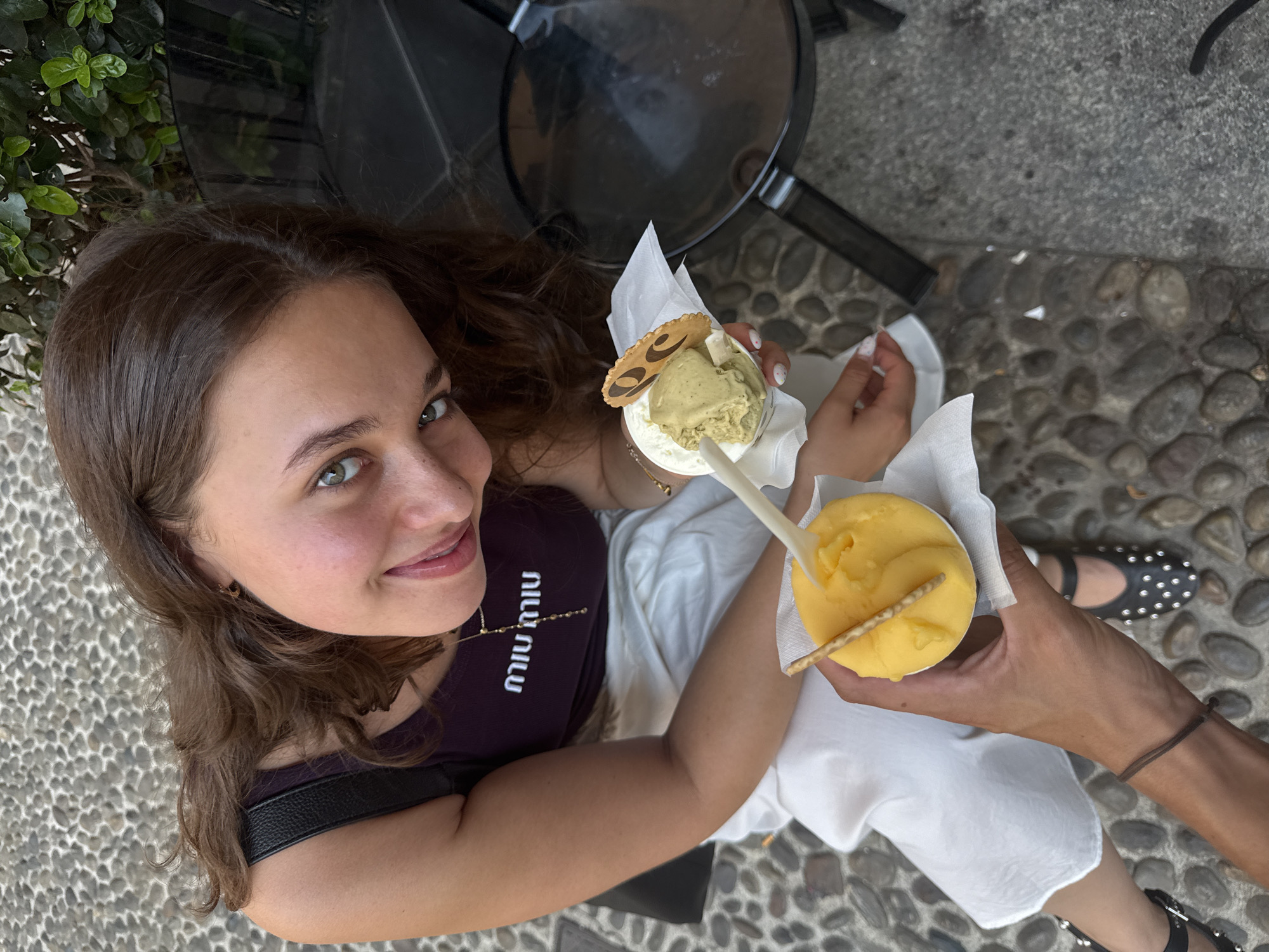 Gelato and sunny streets in Milan
