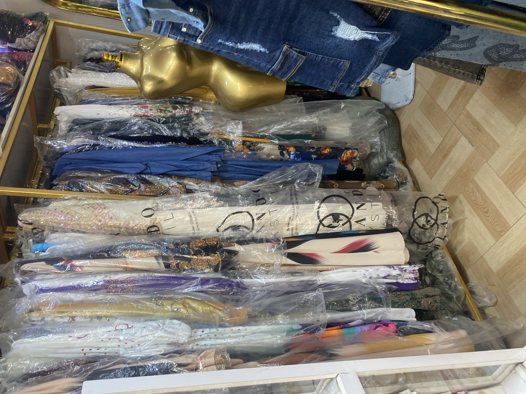 Lagos clothing store documented with hijab displays, merchandise