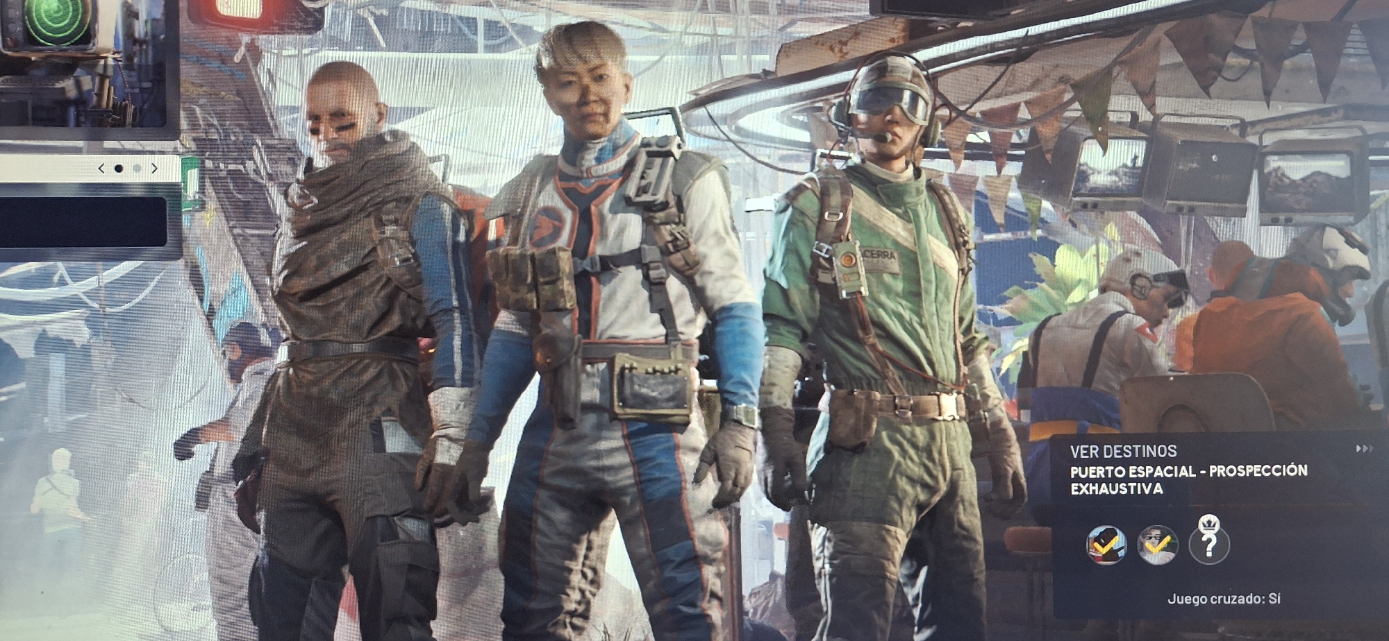 Three distinctively dressed figures spotted standing together in Rubí