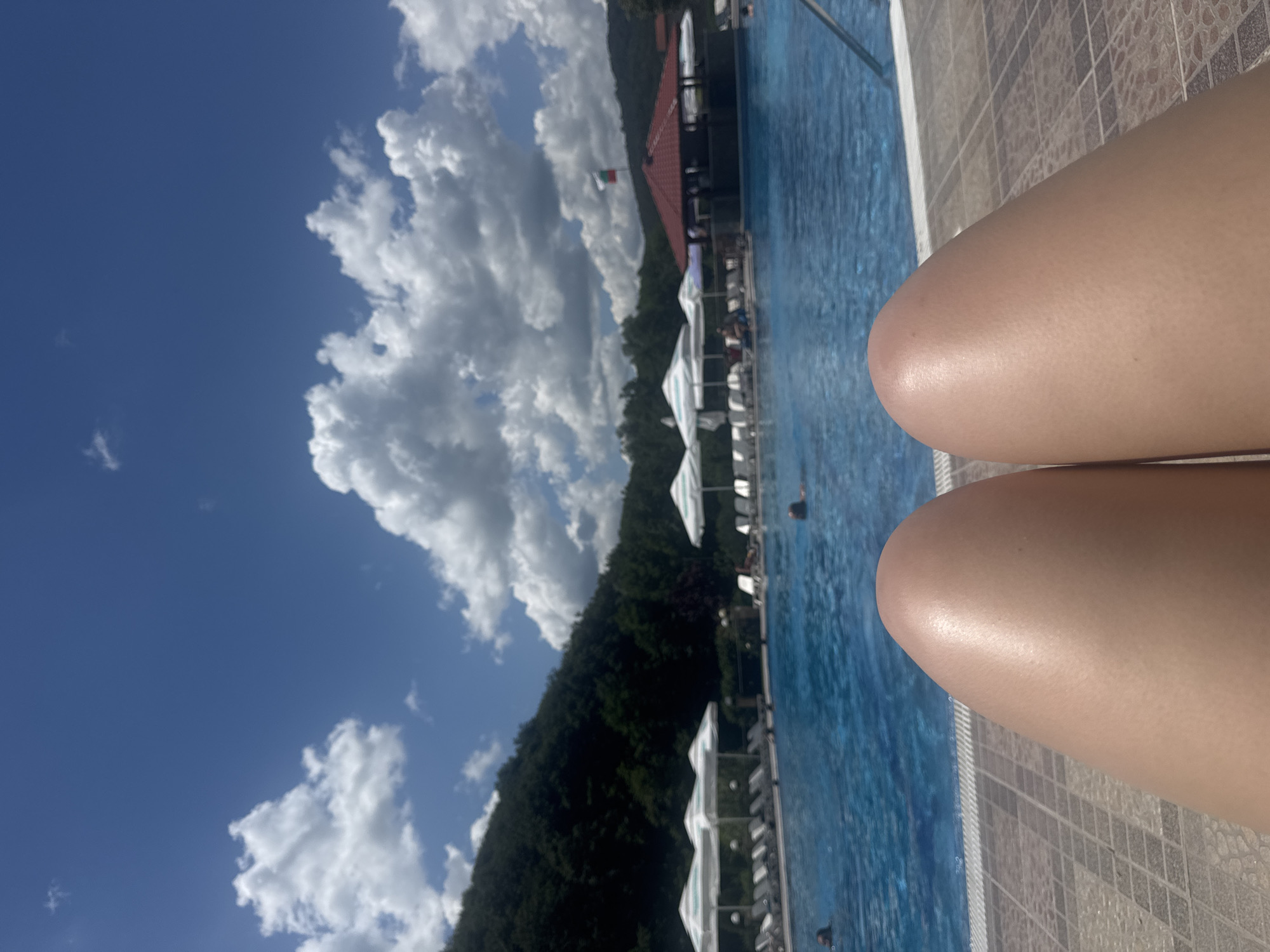 Lounging poolside on a sunny summer day in Gabrovo