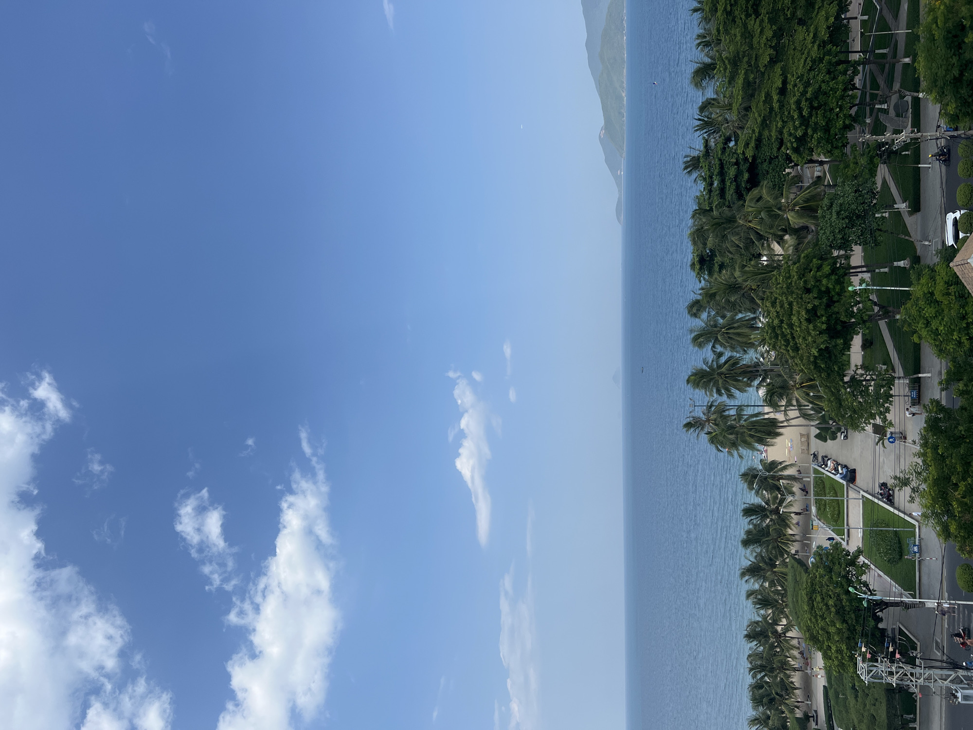Nha Trang's coastline on a clear blue morning