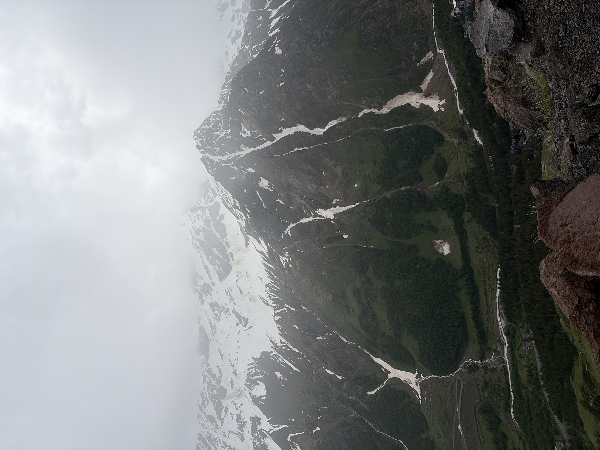 Hiking near Mount Elbrus in the Caucasus Mountains