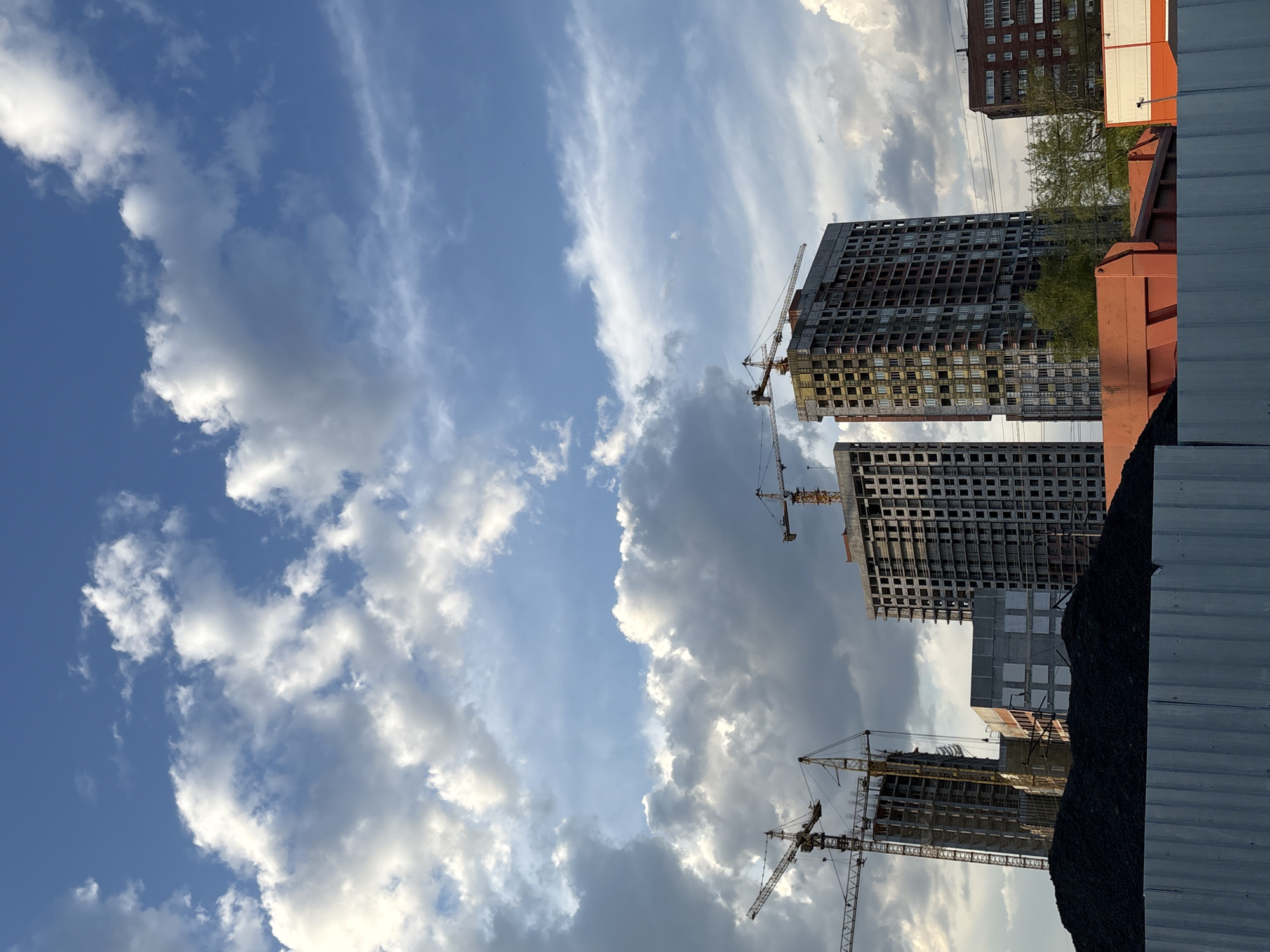 Ordinary afternoon moments captured across Perm, Russia construction zones