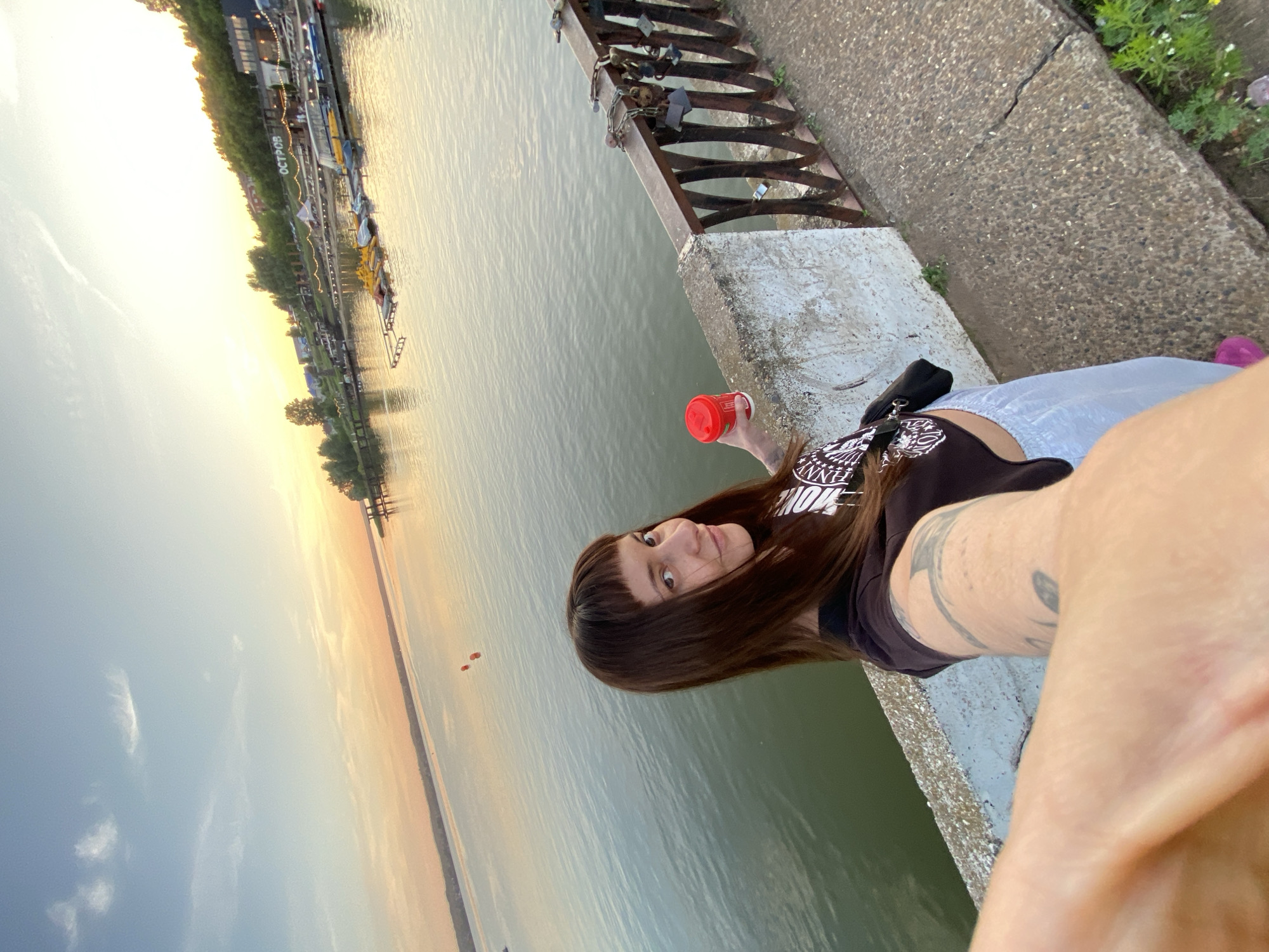 Sunset along the Kama River embankment in Votkinsk