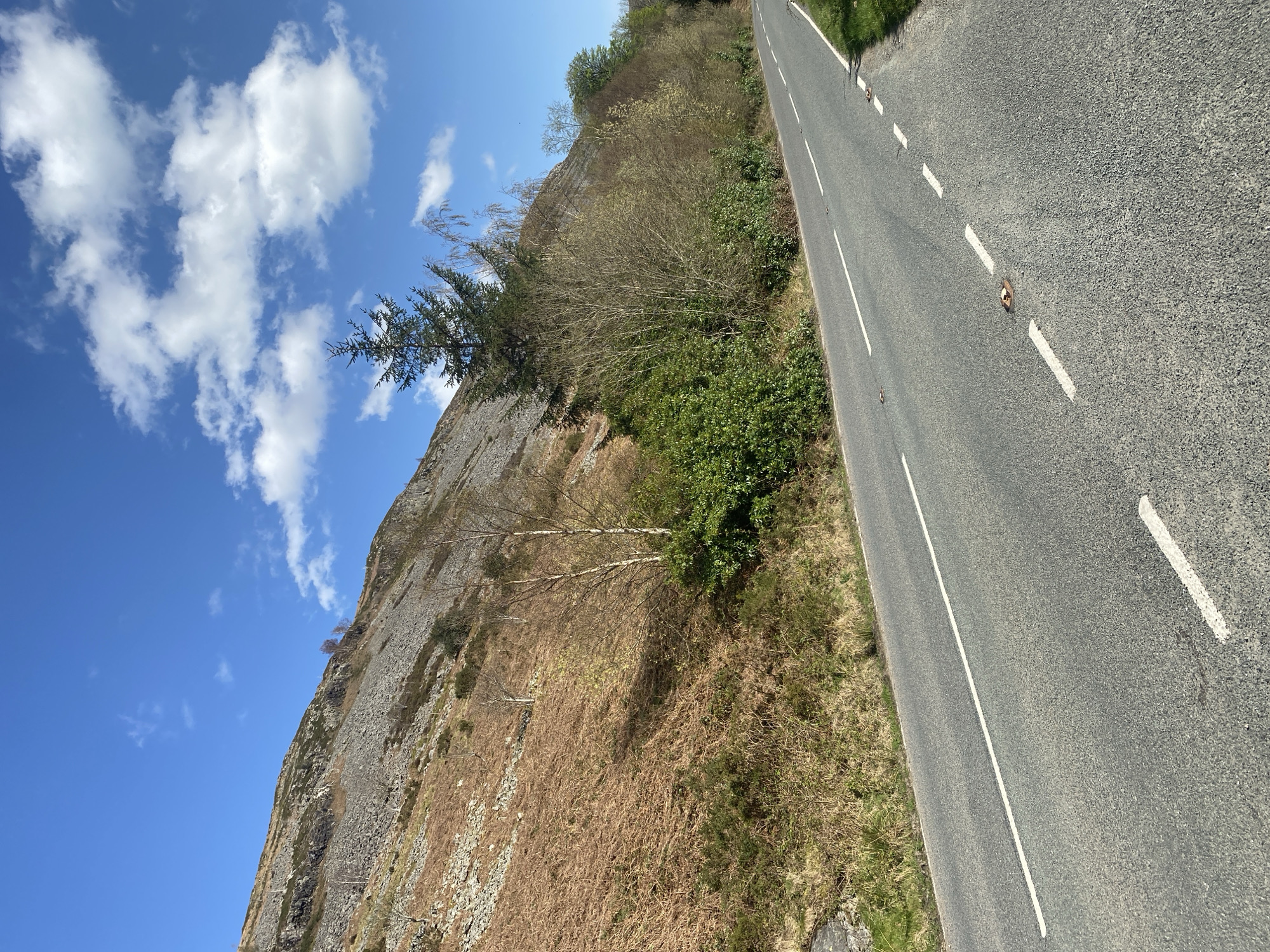 Rural roadway scenes documented near Llangynog, Wales