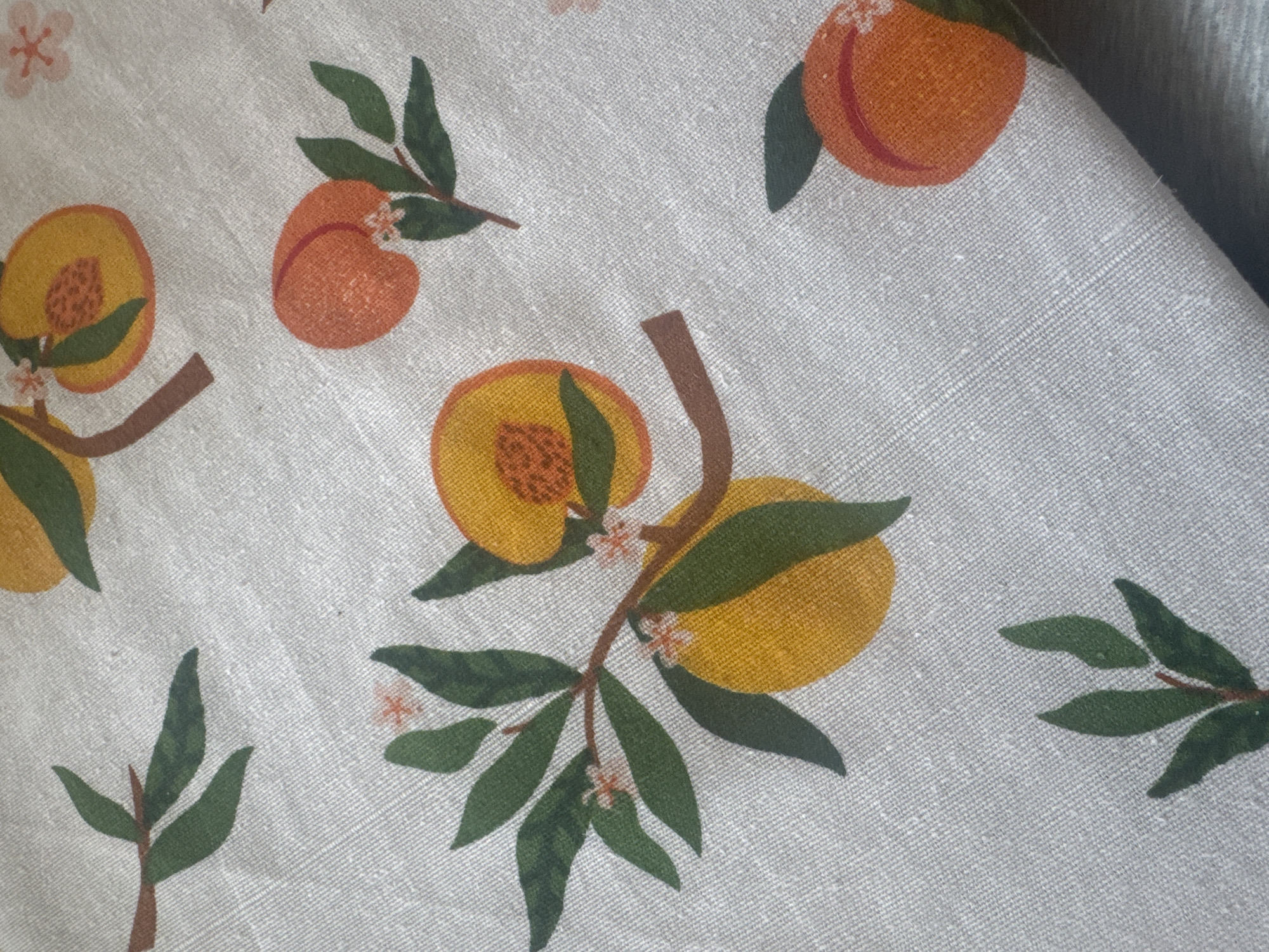 Peach-patterned fabric documented in Sofia