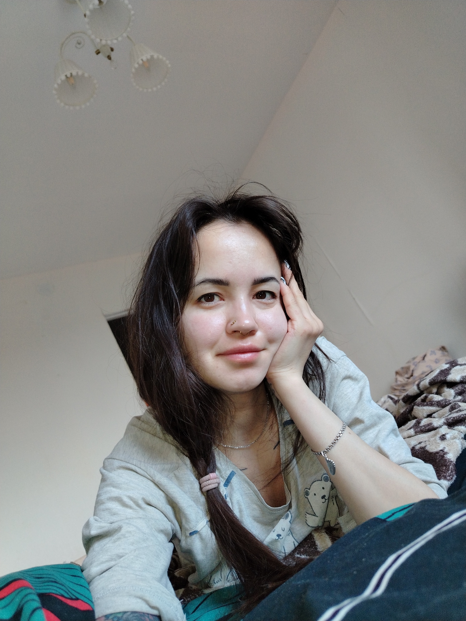 Portrait captured of smiling young woman in Noviy, Russia