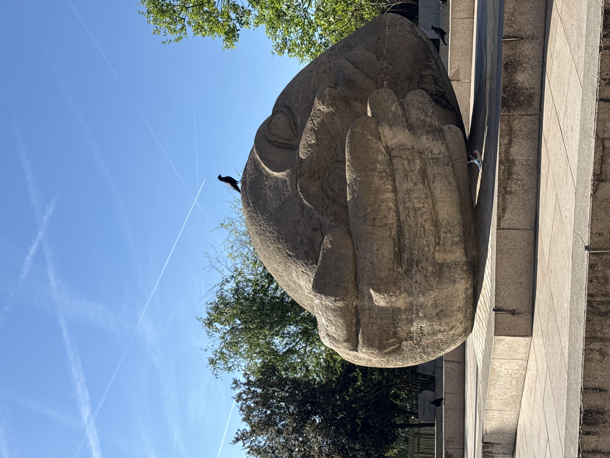 Paris morning scenes feature stone sculpture and Gothic architecture