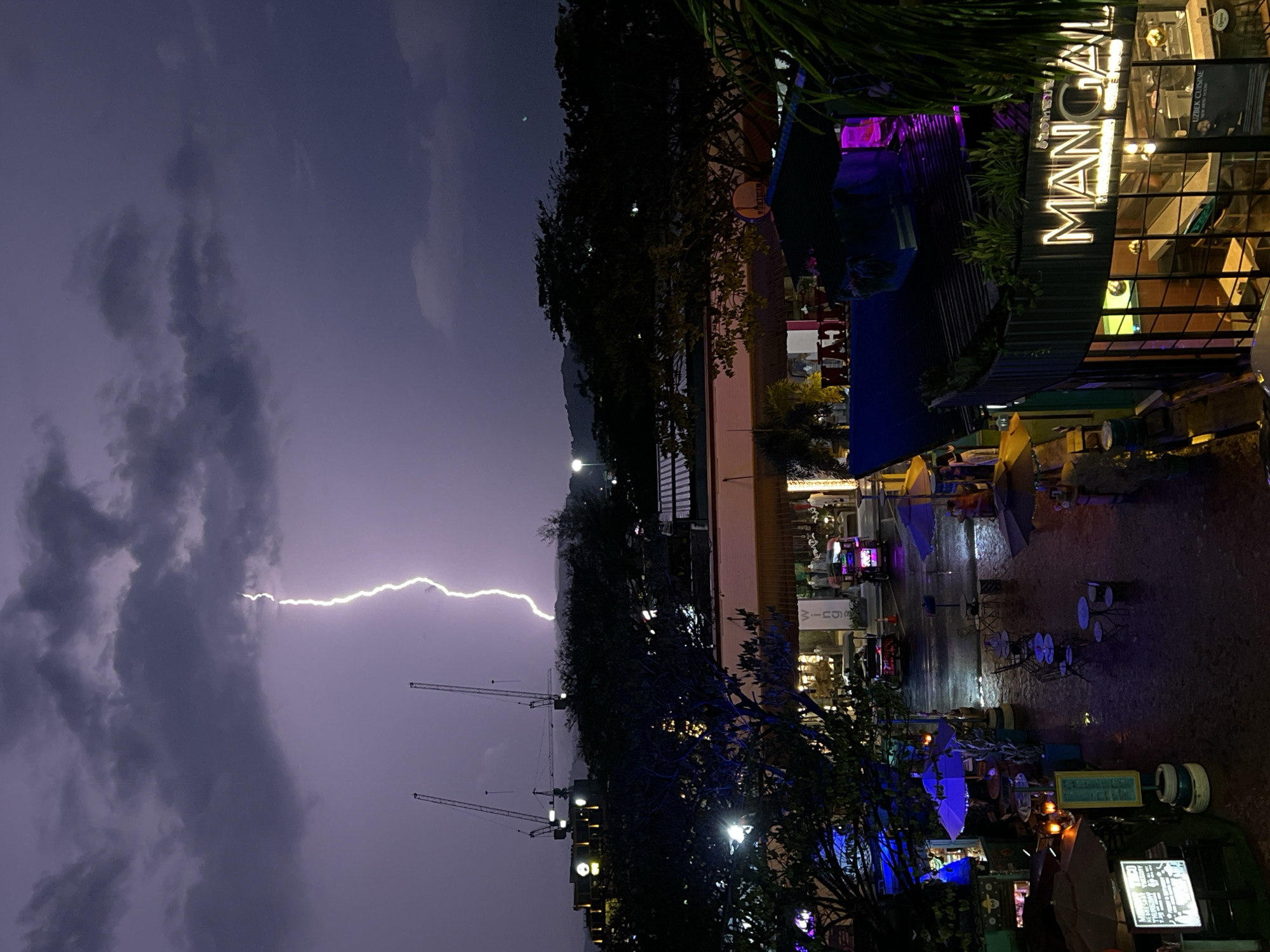 Urban thunderstorm and everyday moments documented during afternoon hours