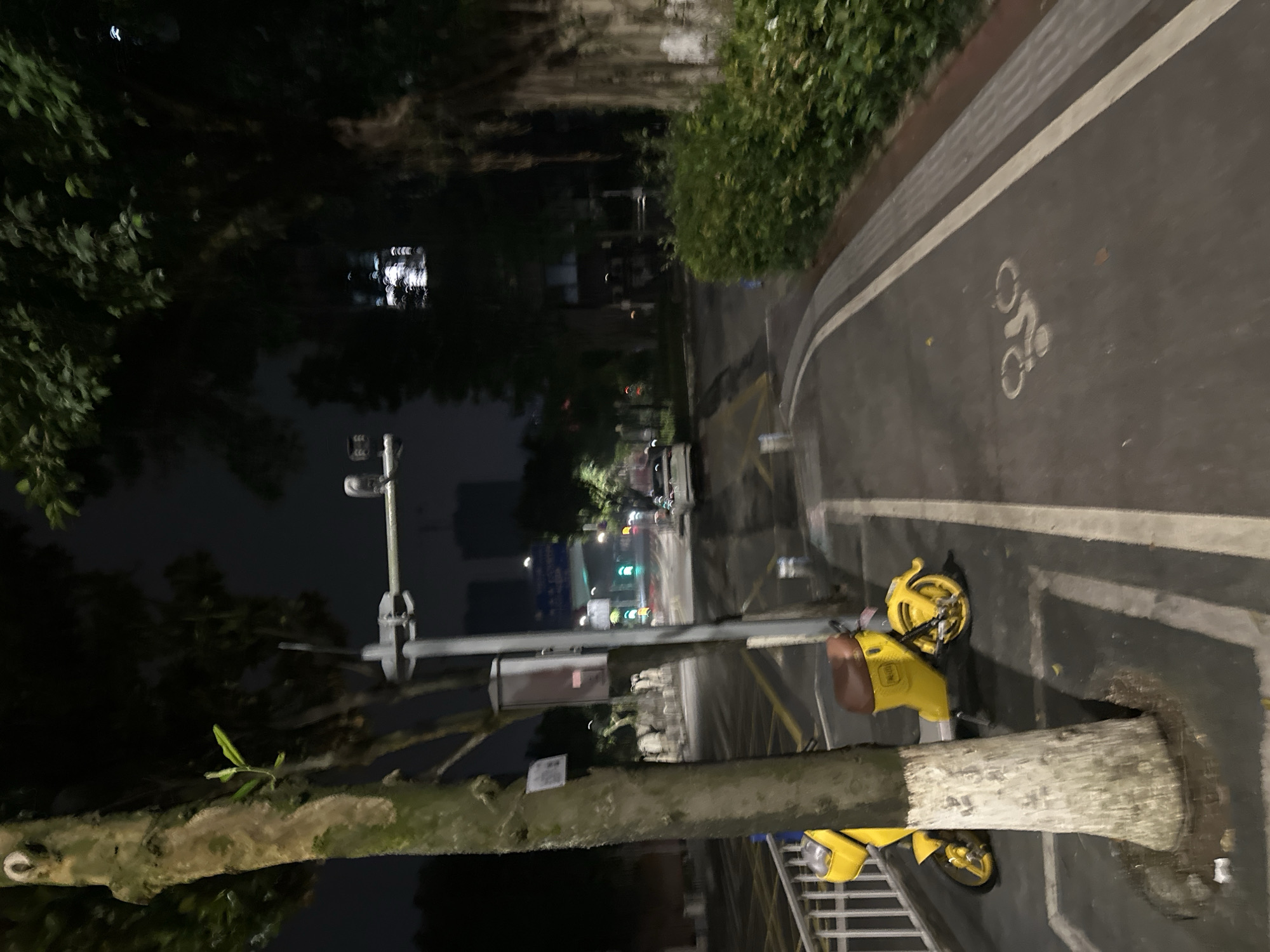 Nighttime street documentation in Chongqing High-tech Zone captured