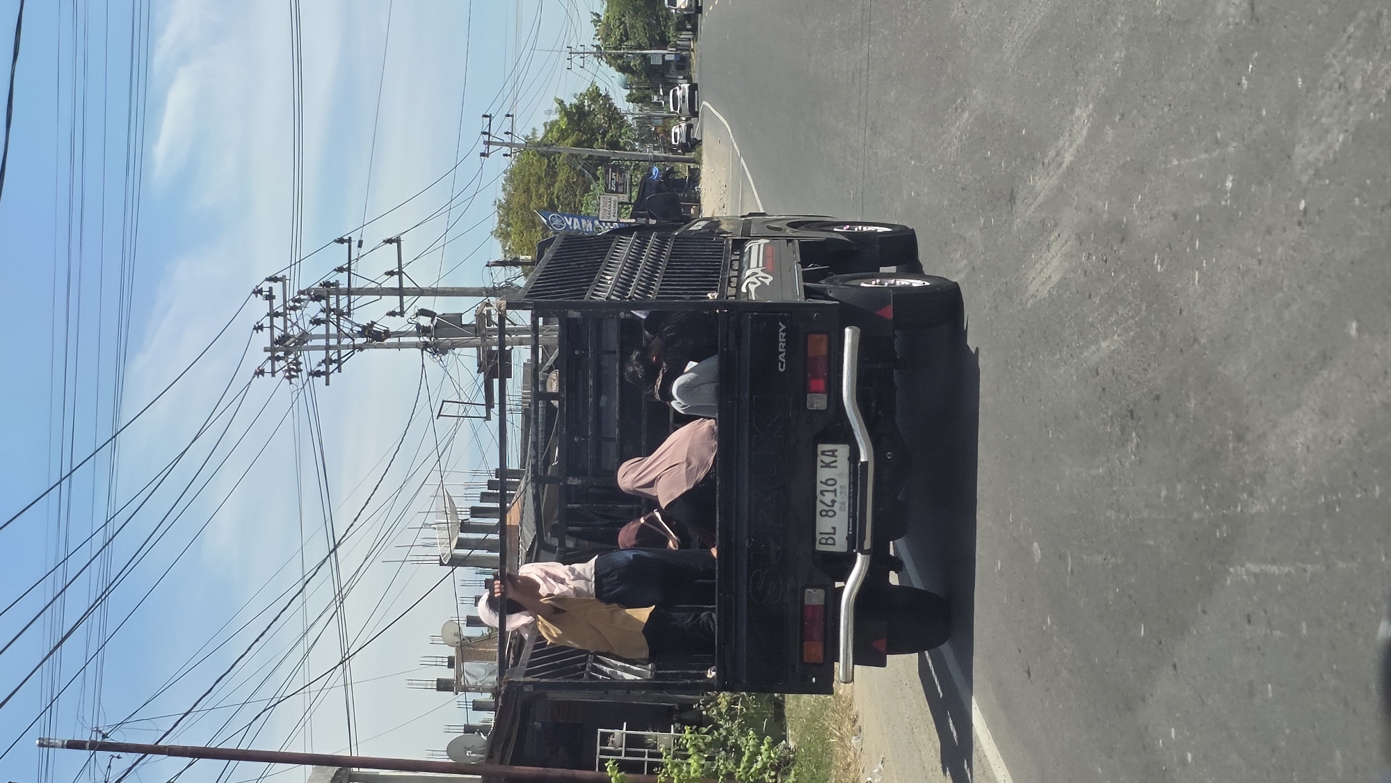 Pickup truck carries passengers in Cotgadong, Indonesia