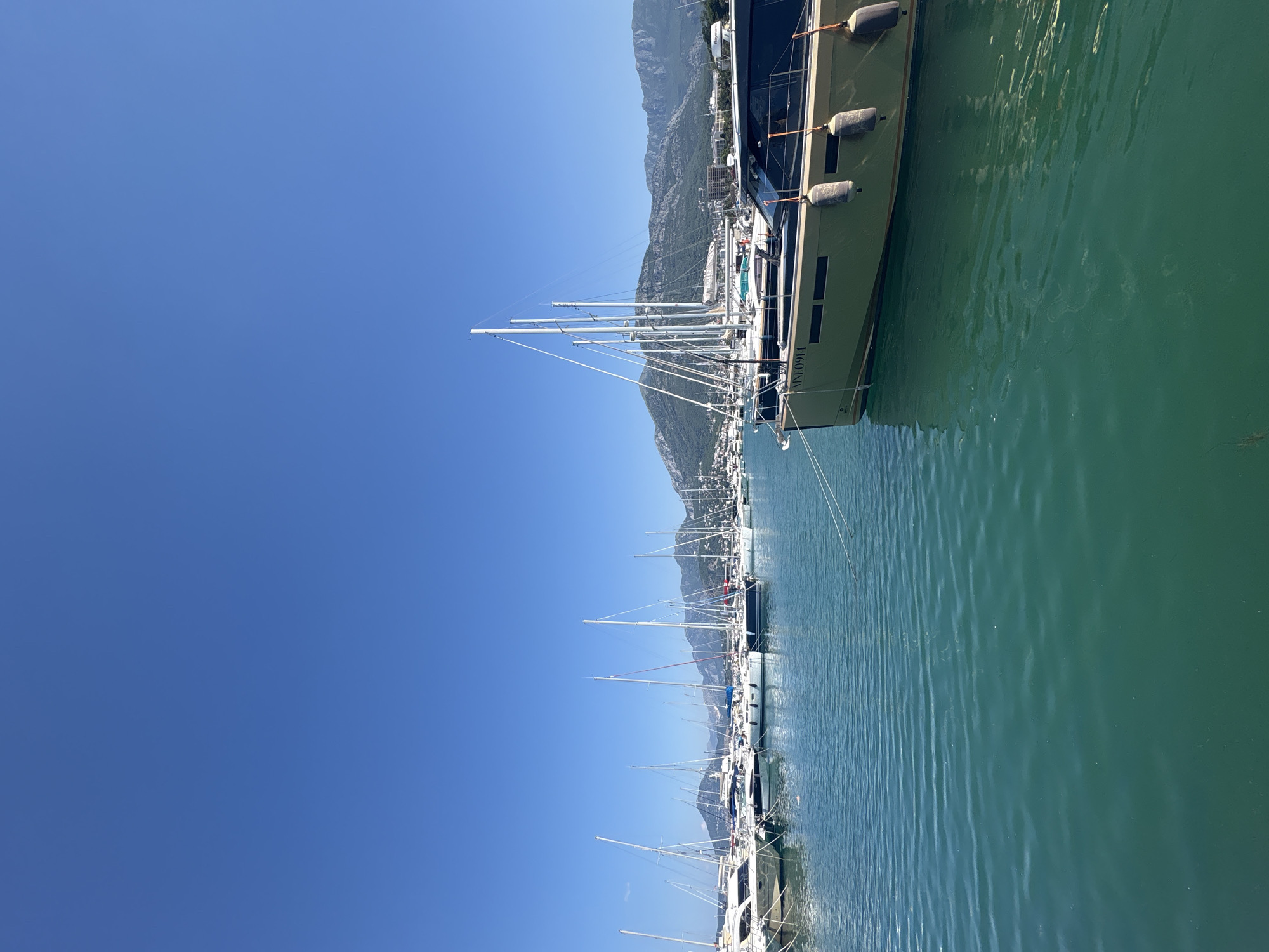 Morning around Bar, Montenegro's marina and city streets