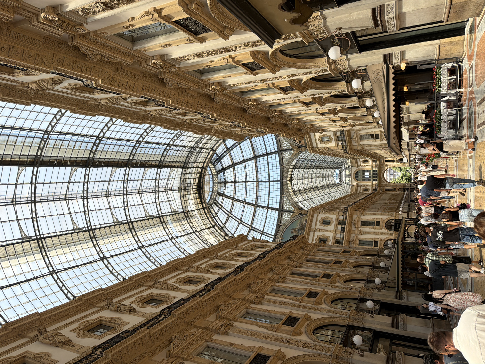 Afternoon inside Milan's iconic Galleria Vittorio Emanuele II