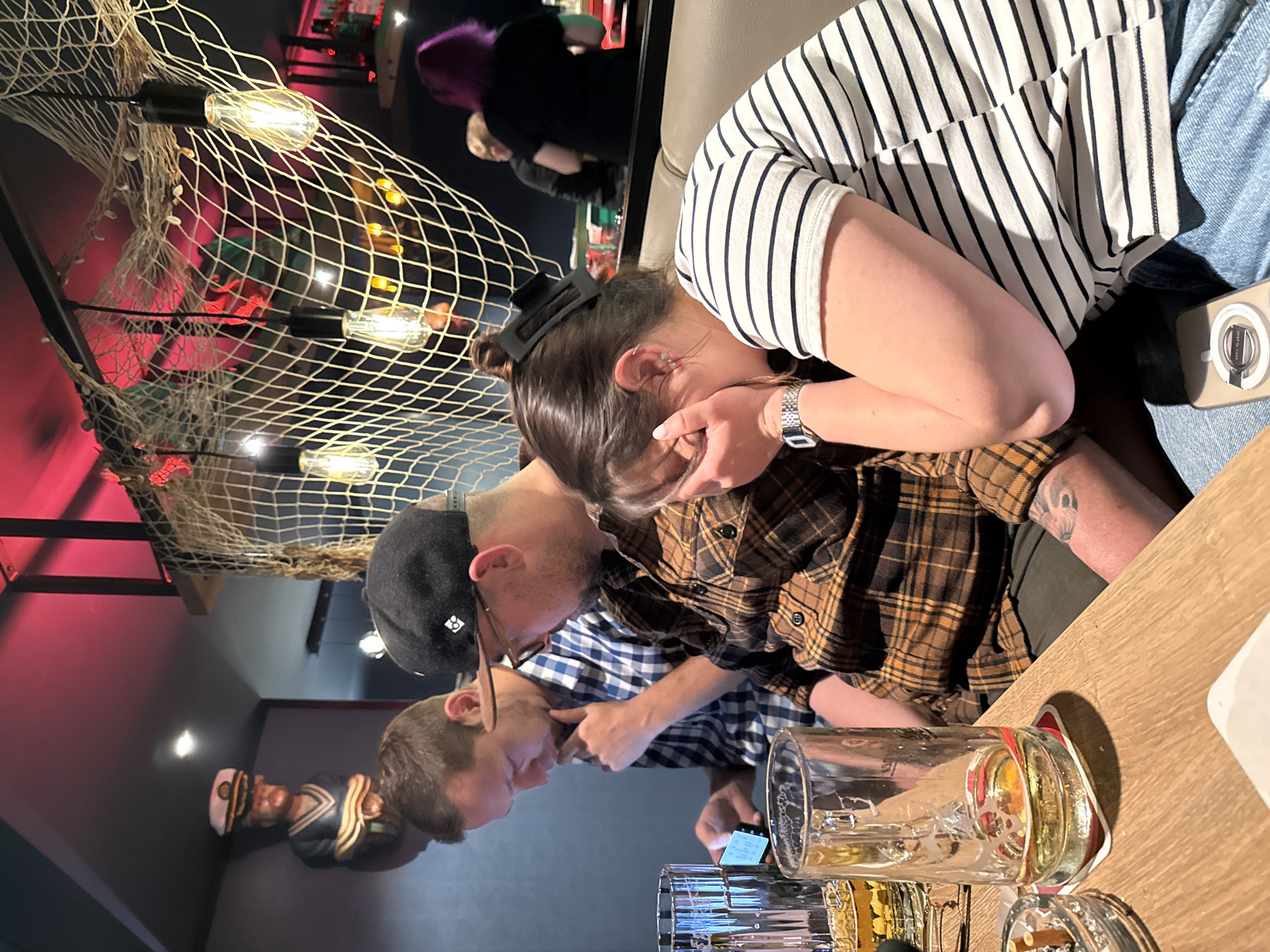 Evening drinks at a nautical bar in Langeoog, Germany