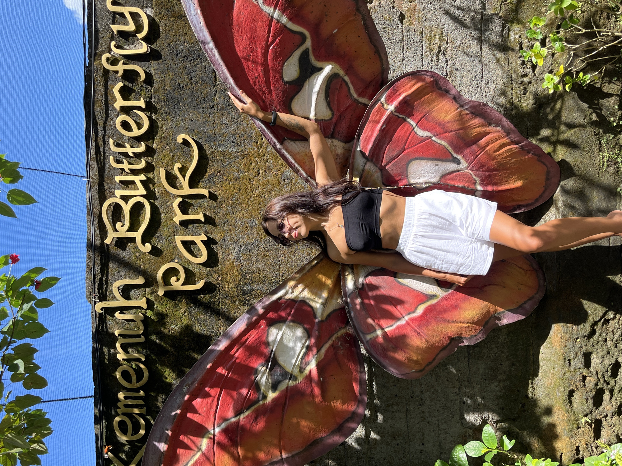 Visitor explores butterfly park in Sukawati, Indonesia