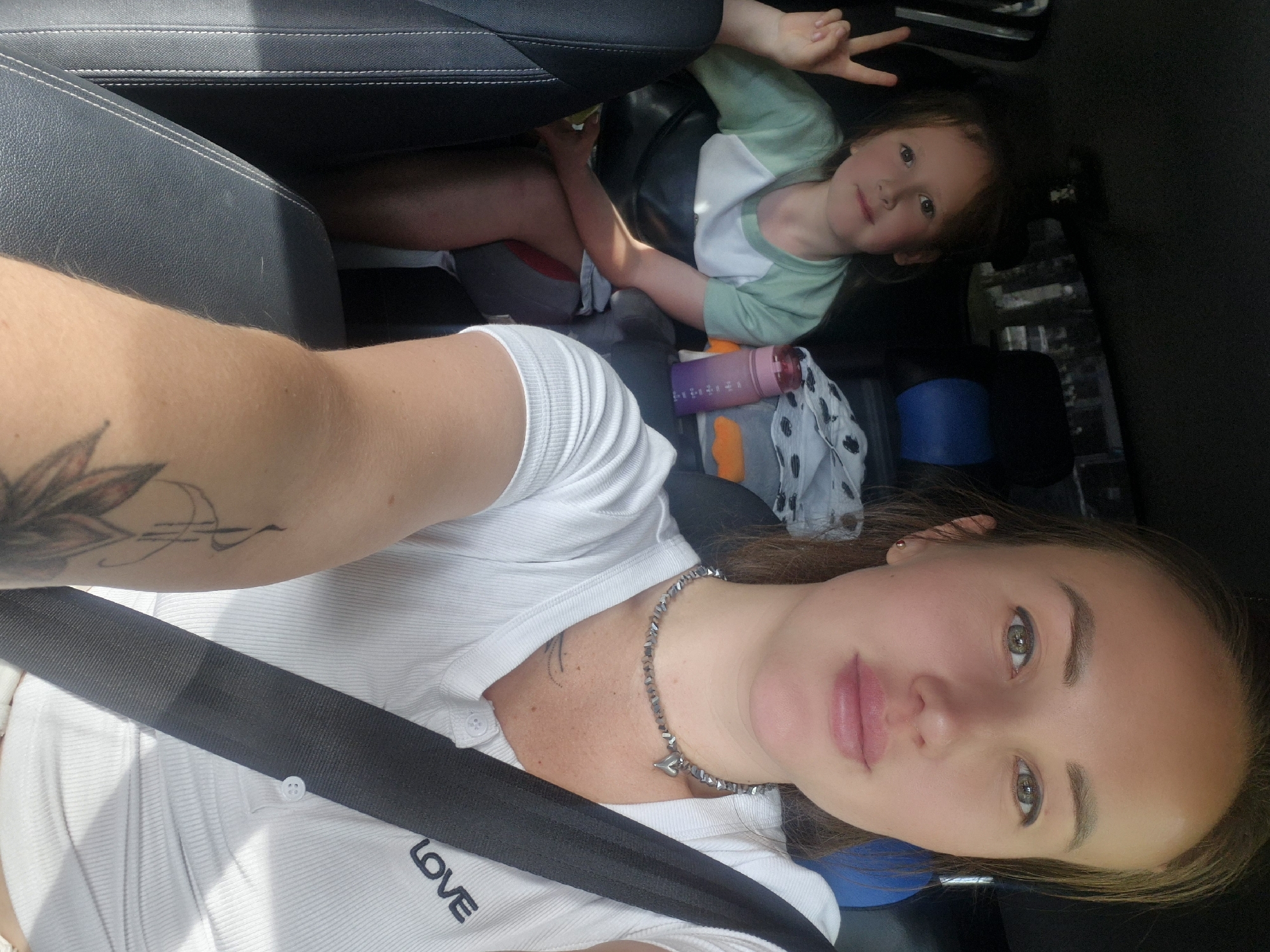 Woman and child observed traveling together in vehicle