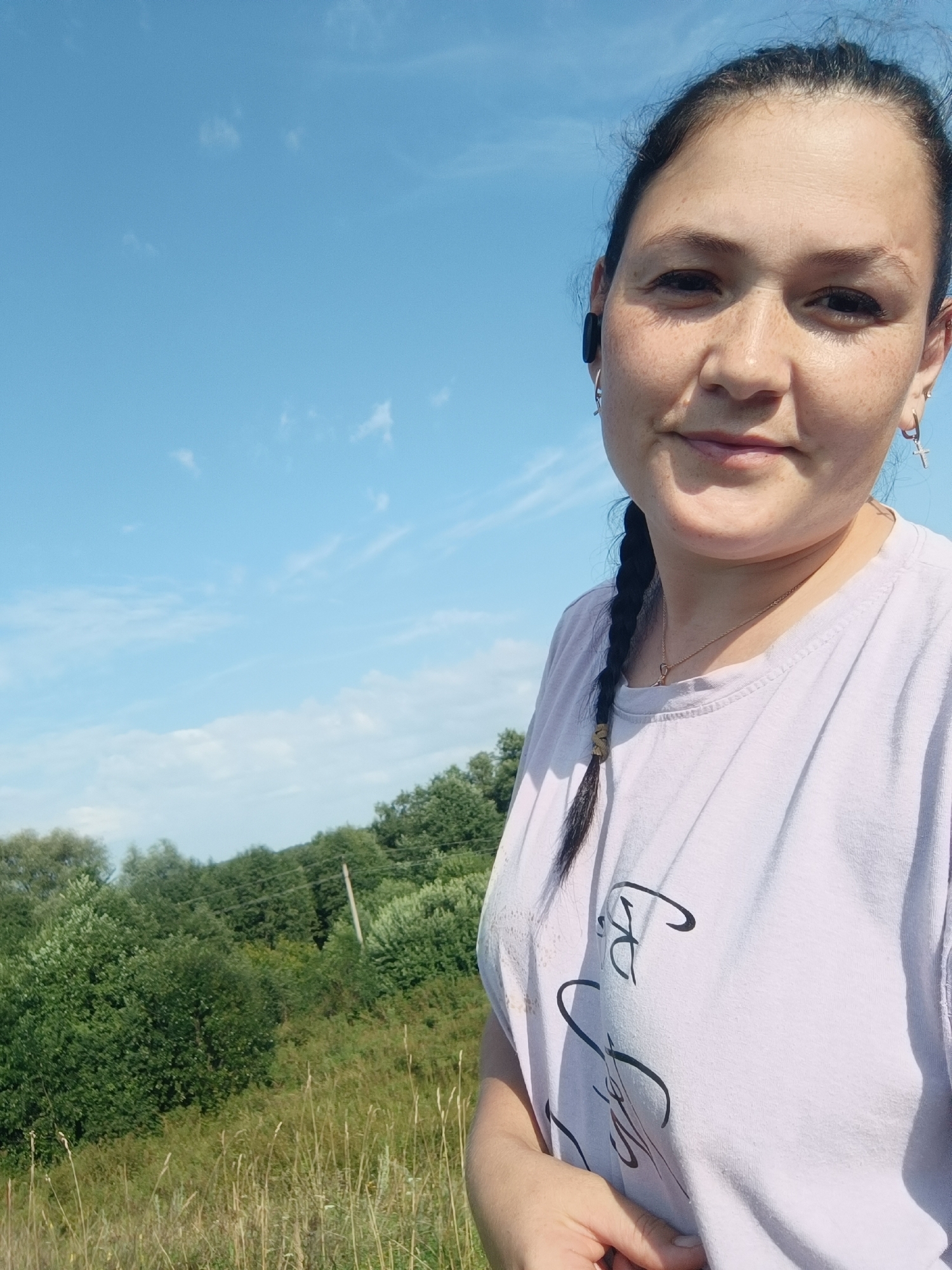Cattle and wildflowers on a summer morning in rural Russia