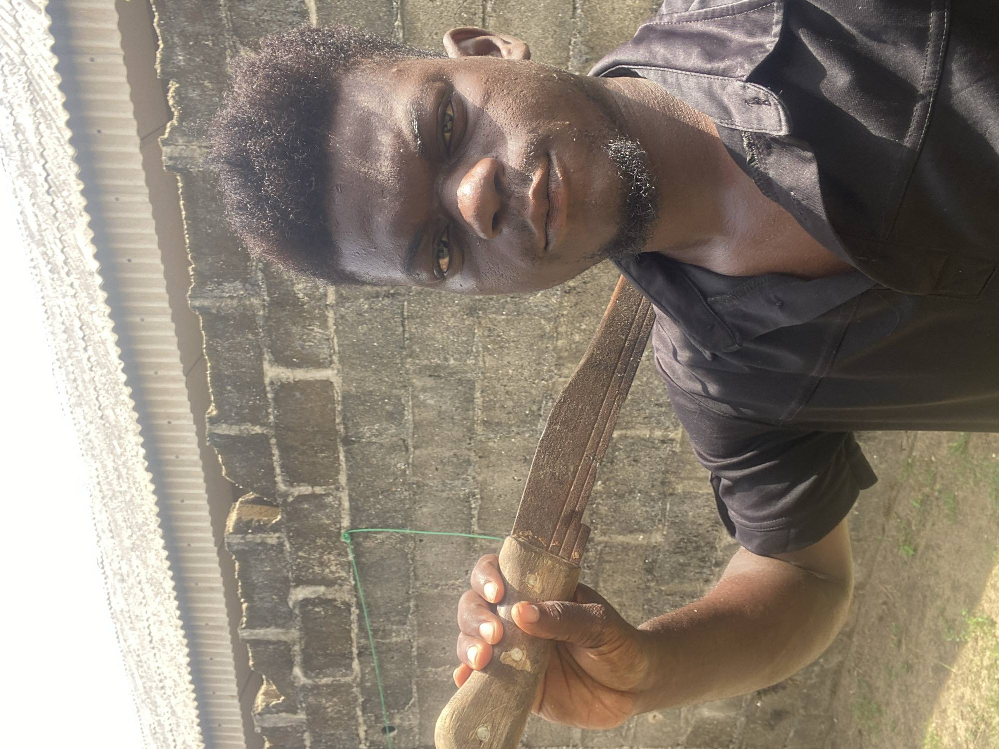 Person with machete observed in urban area