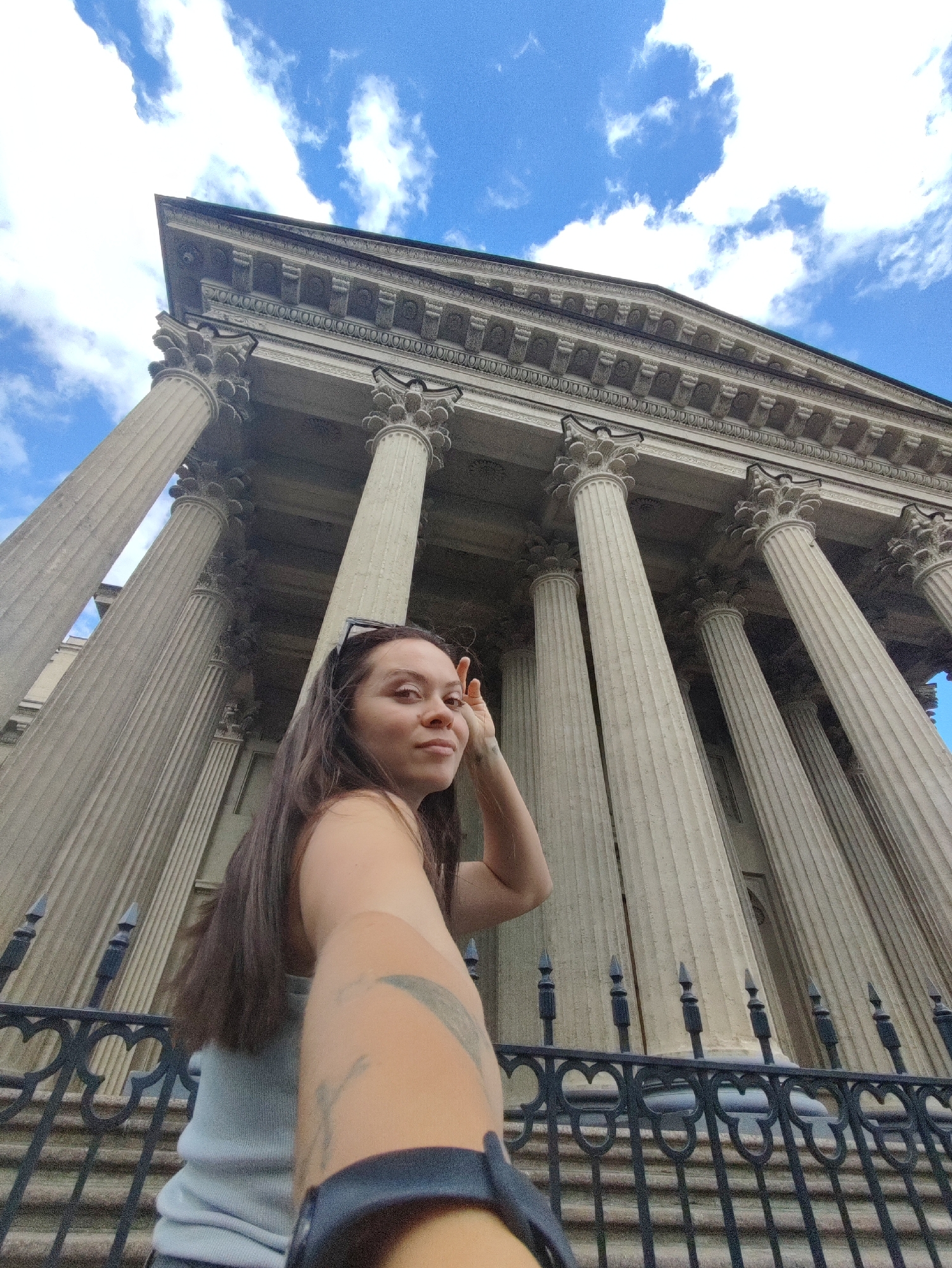 Selfies and architecture at Kazan Cathedral, Saint Petersburg