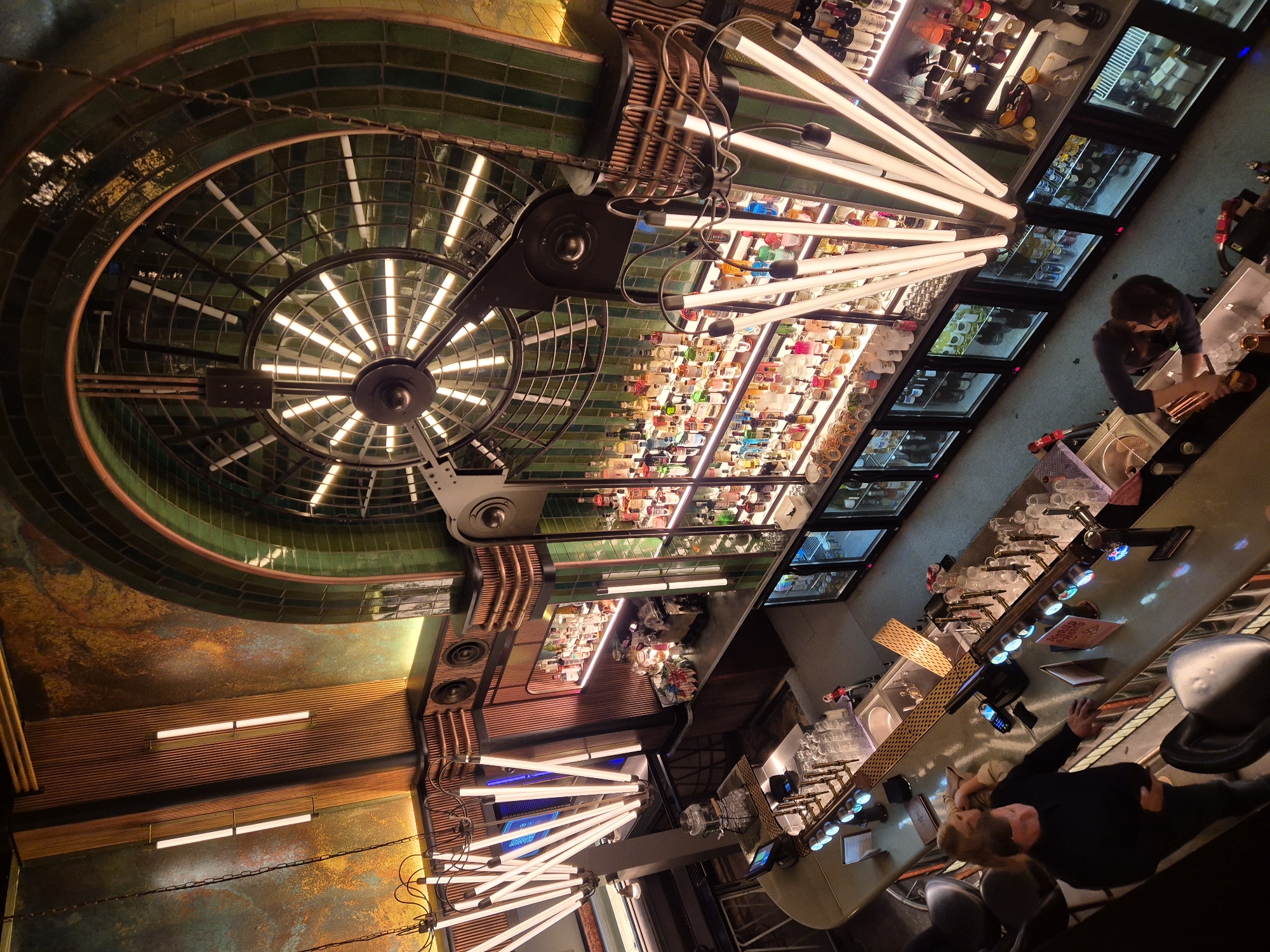 London bar scene and street construction documented Sunday evening