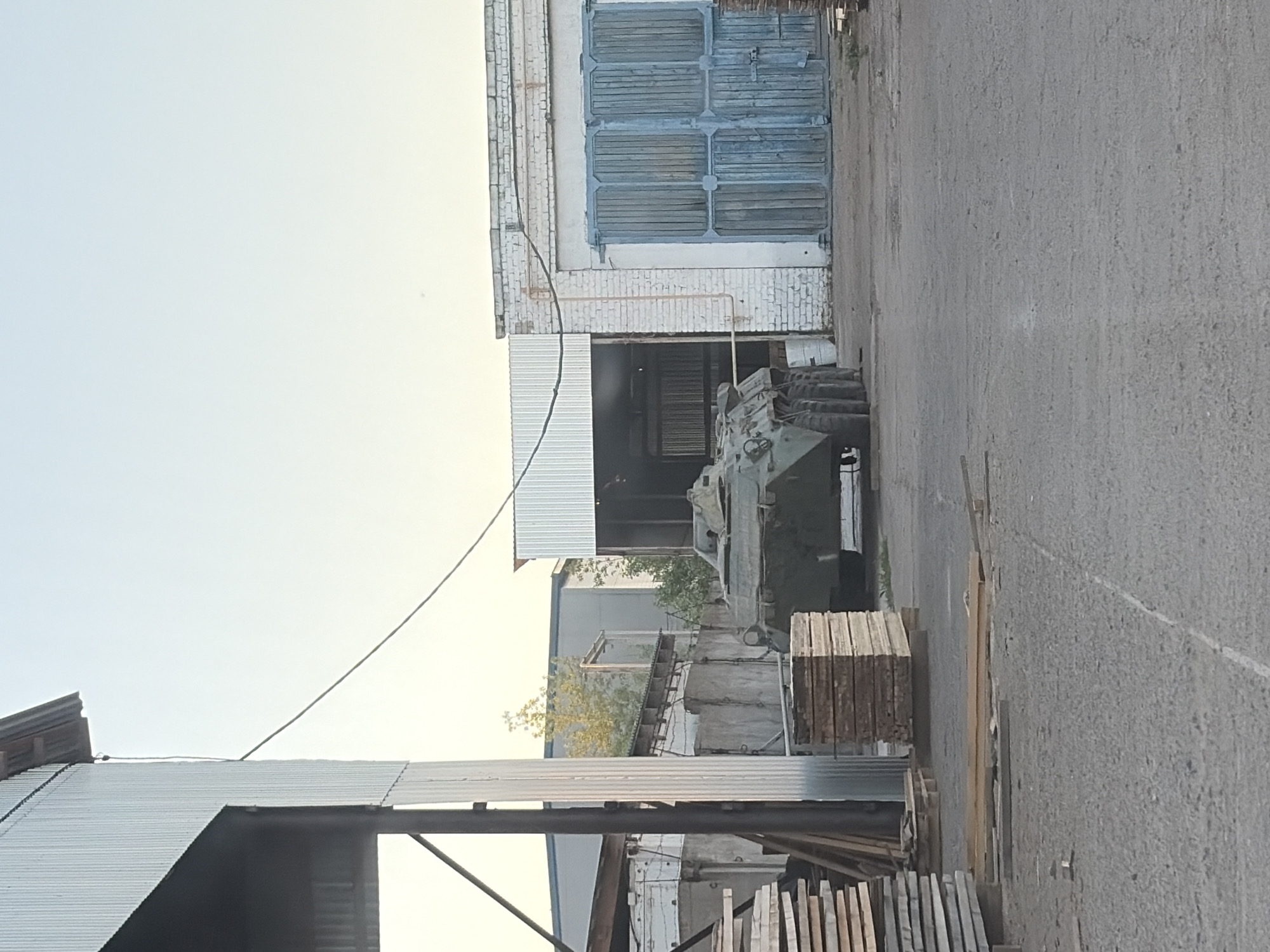 Military vehicle spotted outside industrial building in Chaikovsky, Russia