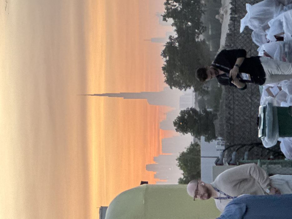 Orange sunset sky captured in Dubai scene