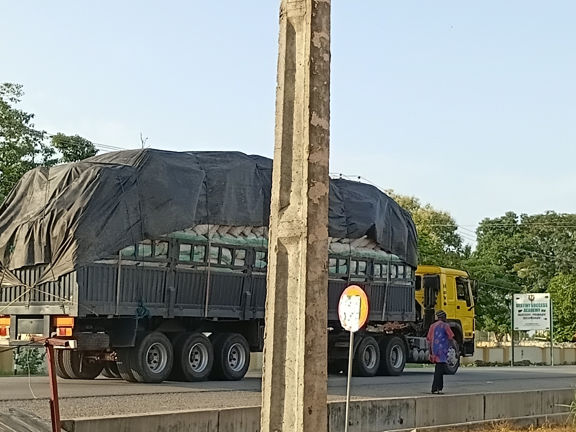 Morning road activity along a busy Jalingo street