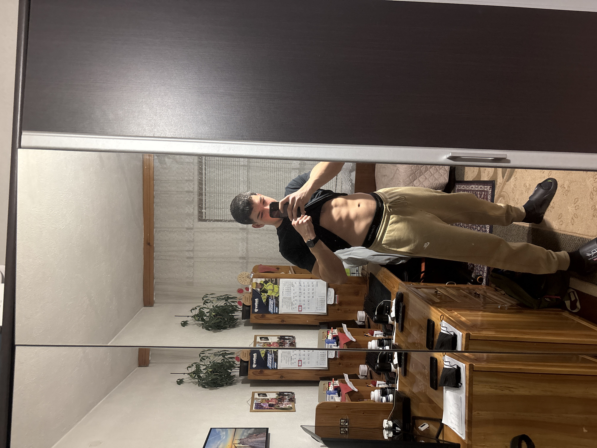 Man Takes Mirror Selfies in Zlatograd Bedroom