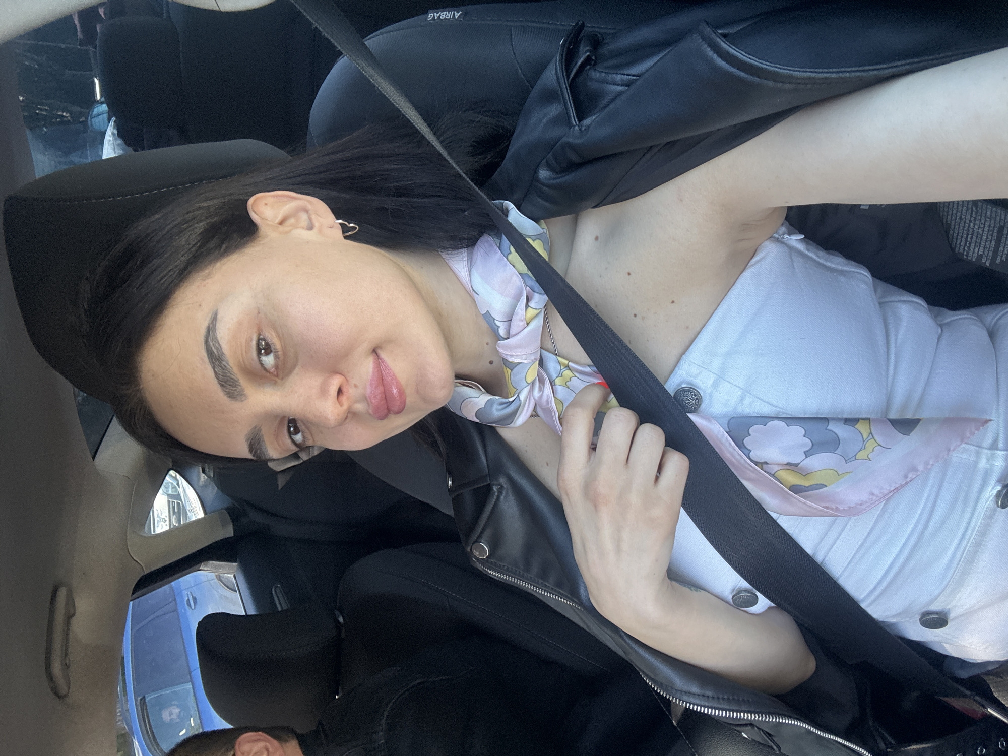 Early morning street scenes and car passenger documented in Tbilisi