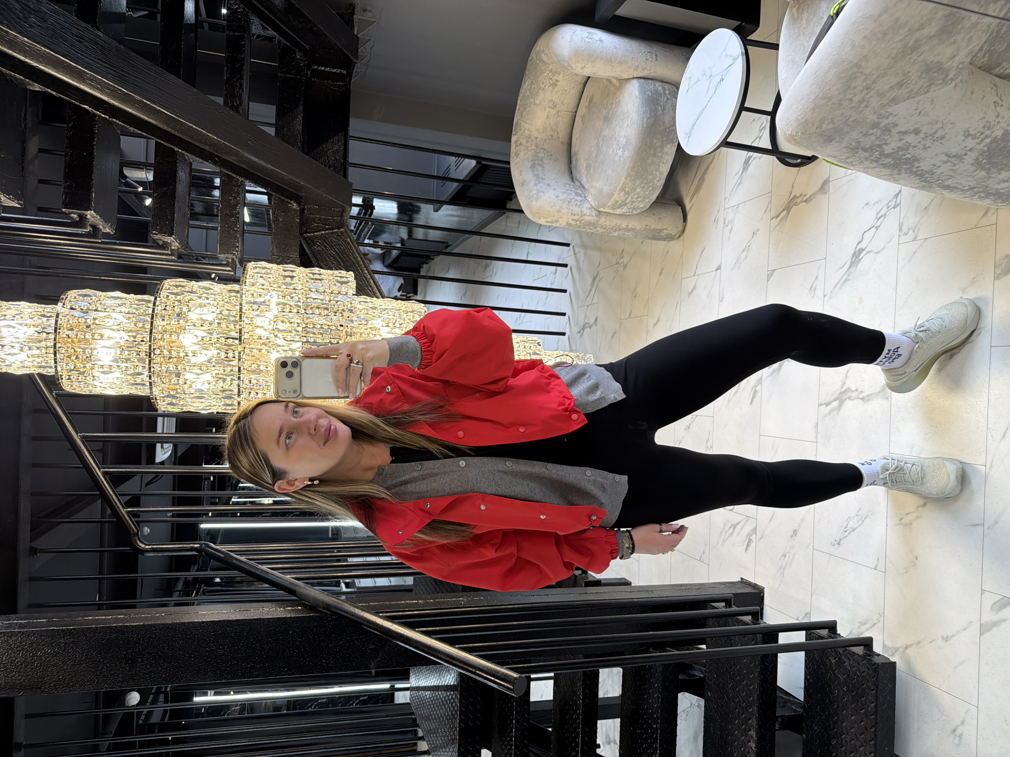 Woman Takes Morning Selfies in Upscale Moscow Building
