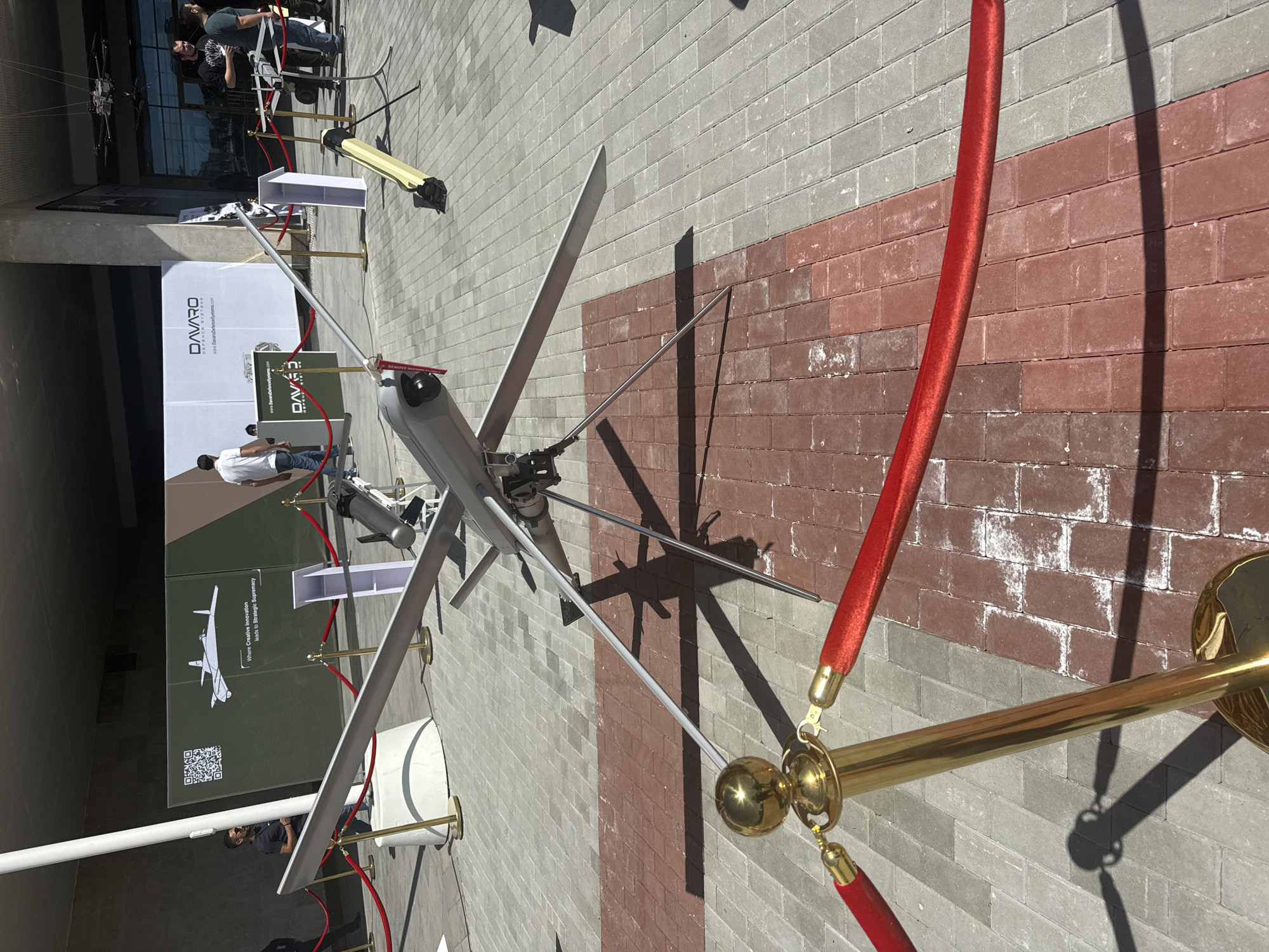 Defense technology exhibition showcases military vehicles, drones, weaponry