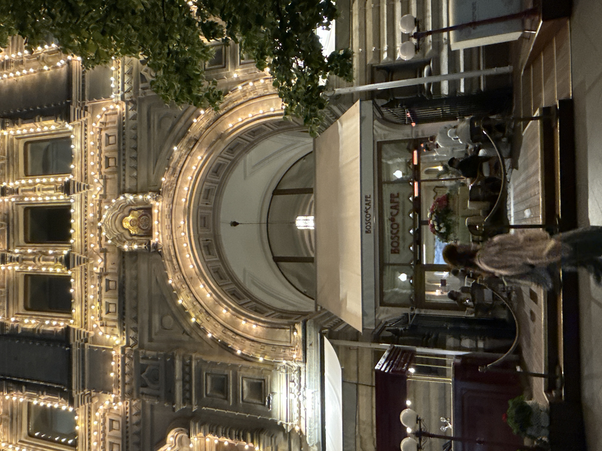 Evening stroll through illuminated Red Square area captured