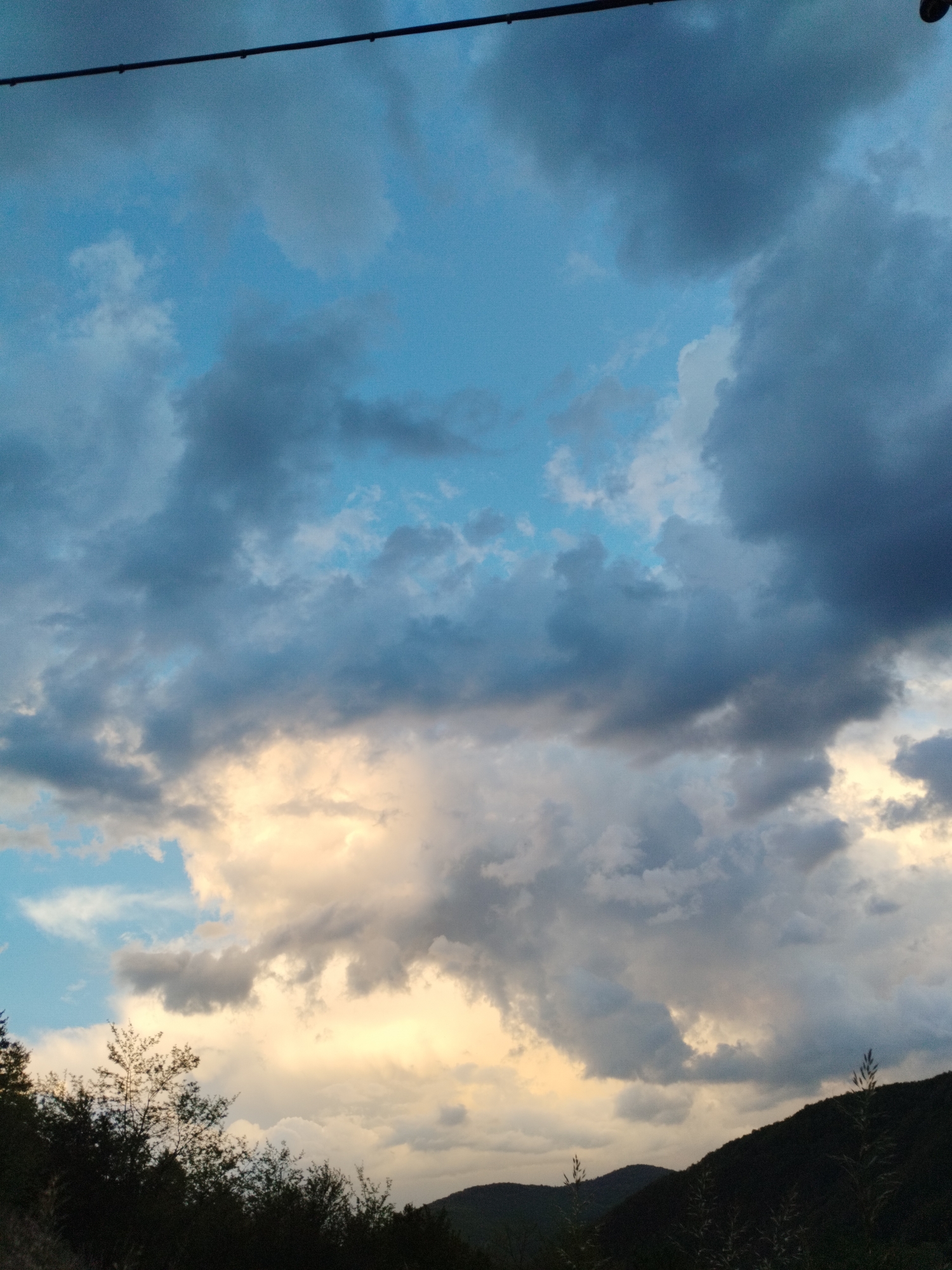 Dramatic clouds observed over Smilyan, Bulgaria at twilight