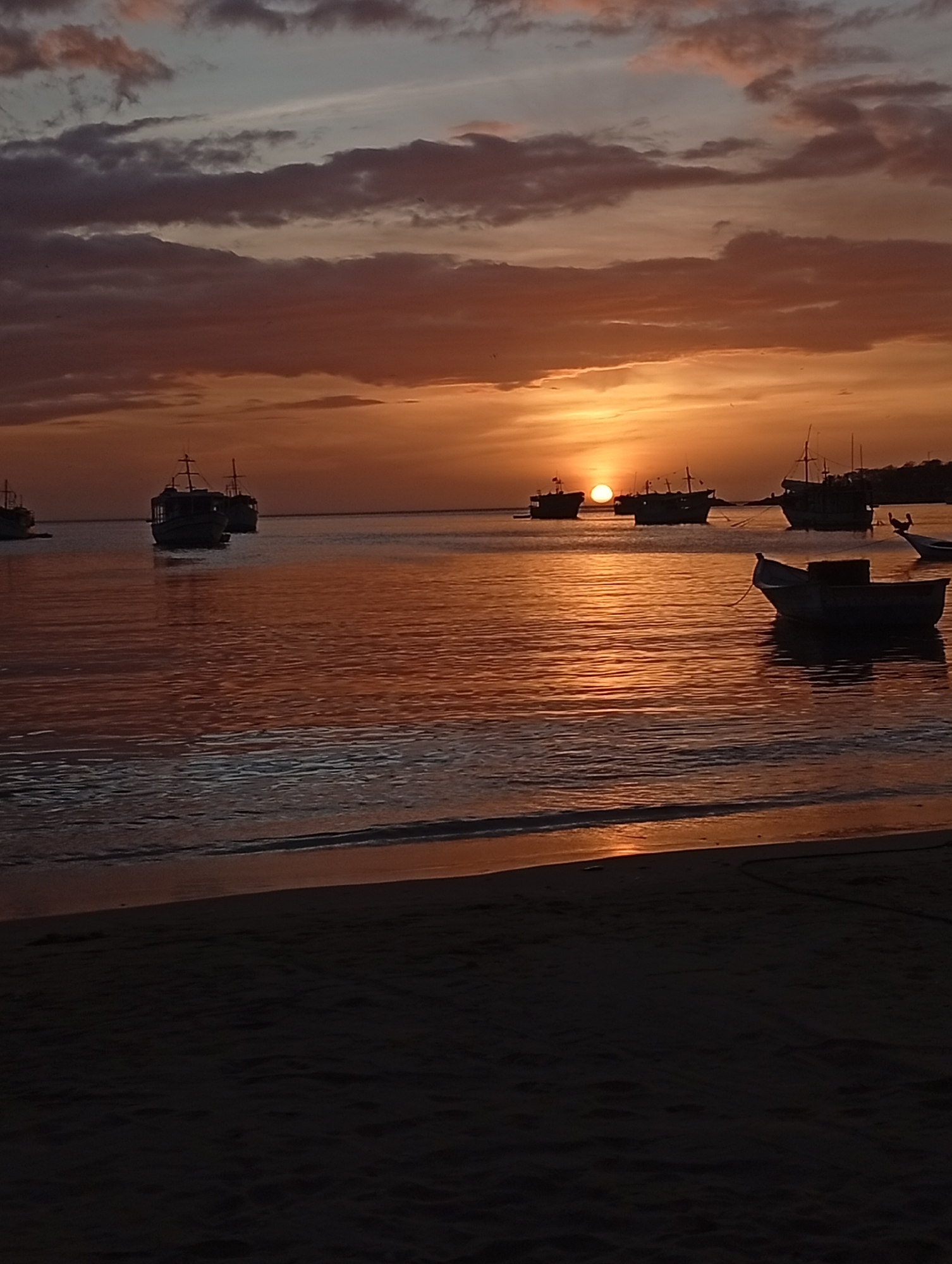 Sunset Beach Scene Captured by Multiple Witnesses