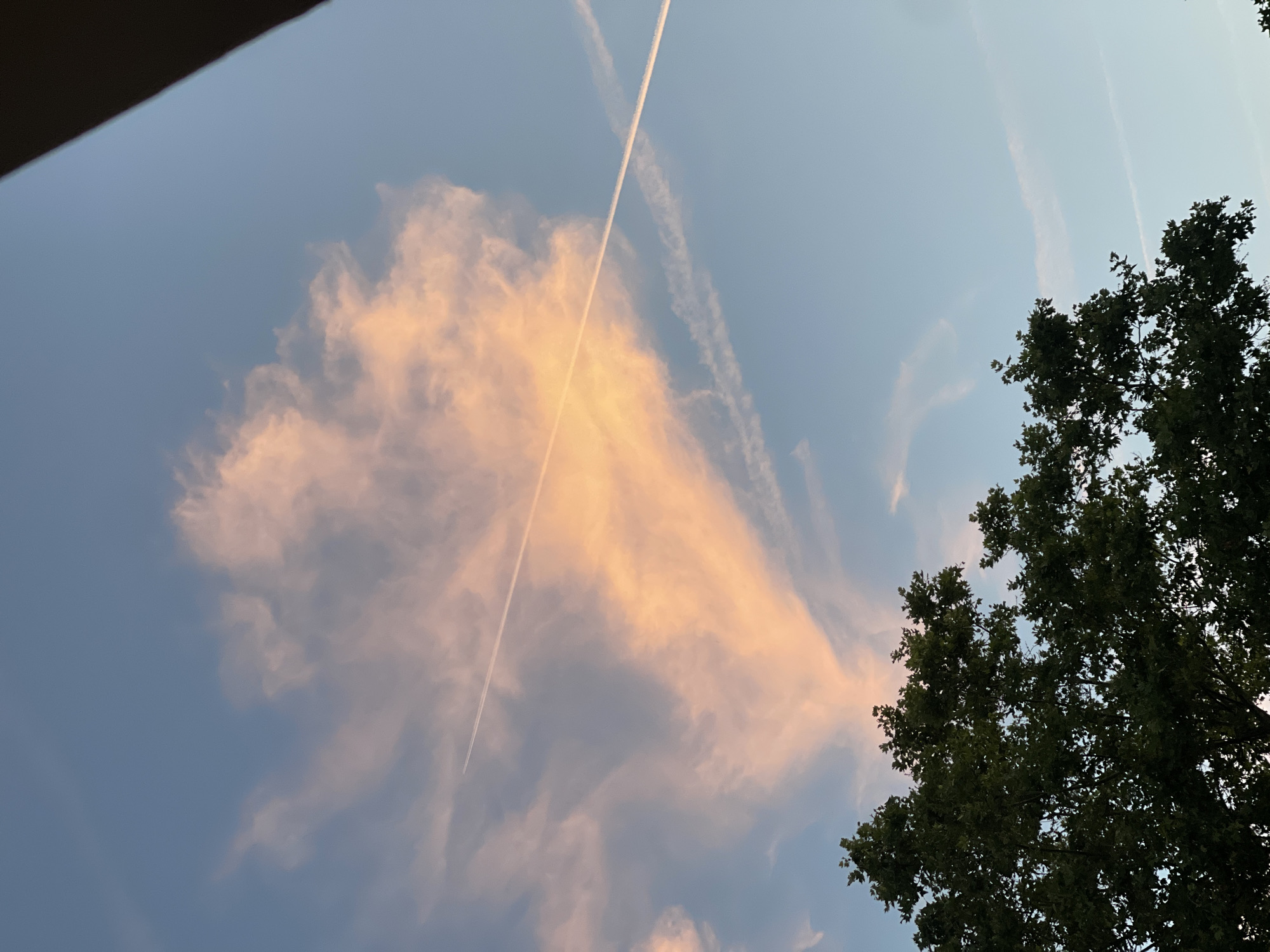 Paris evening: golden sky outside, soccer match inside