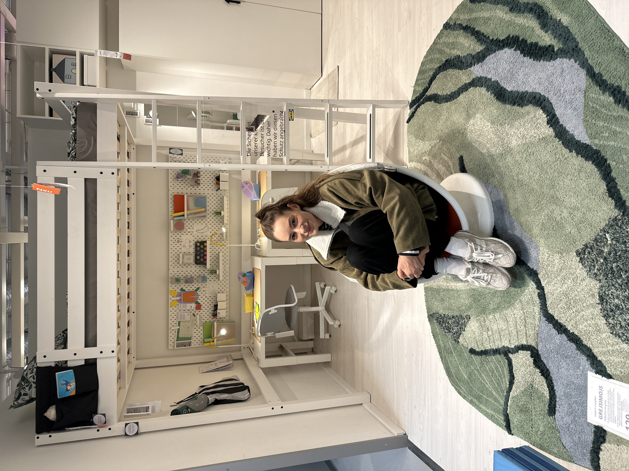 Morning shopper visits IKEA furniture section in Kiel, Germany