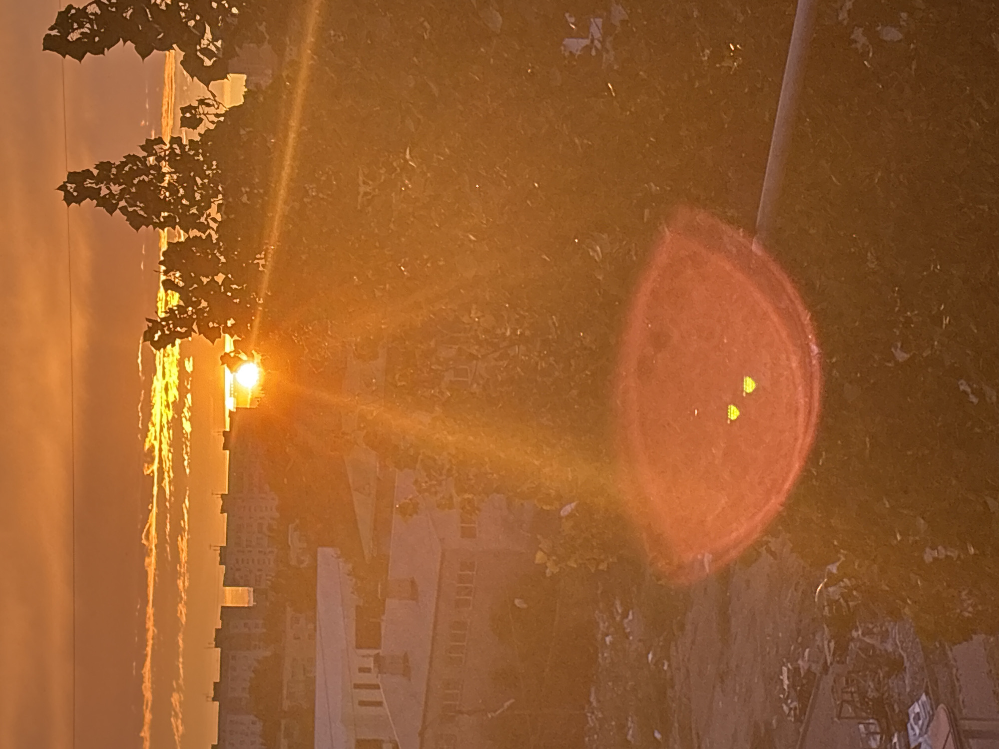 Golden hour sunset observed in Tri Protoka, Russia