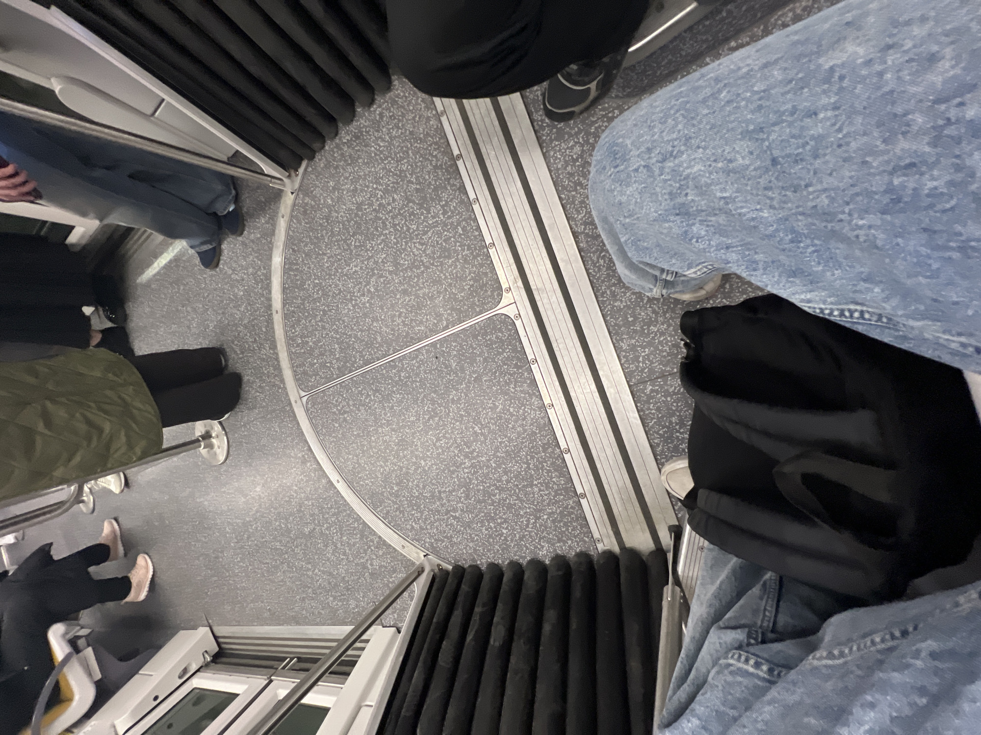 Morning commute captured on Strasbourg public transport