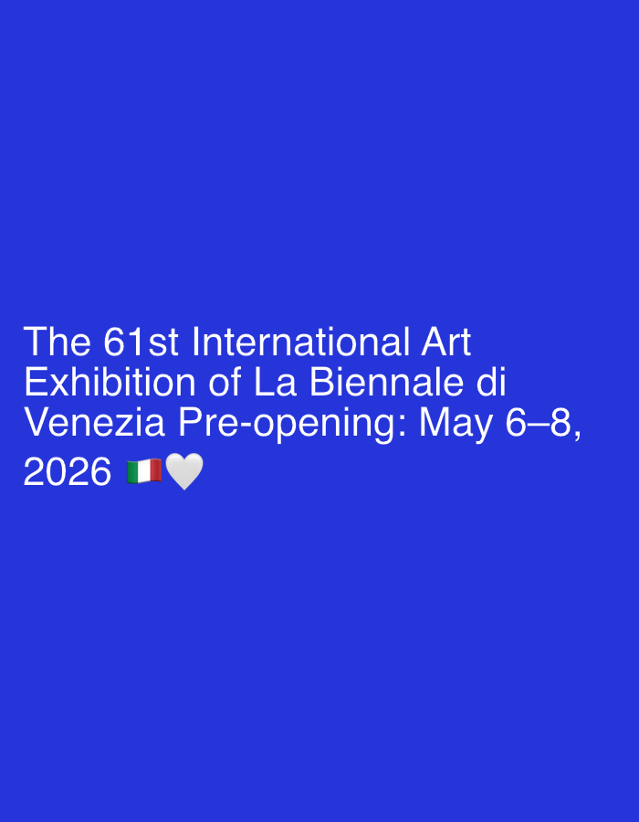 Venice Biennale 61st art exhibition announcement spotted before opening