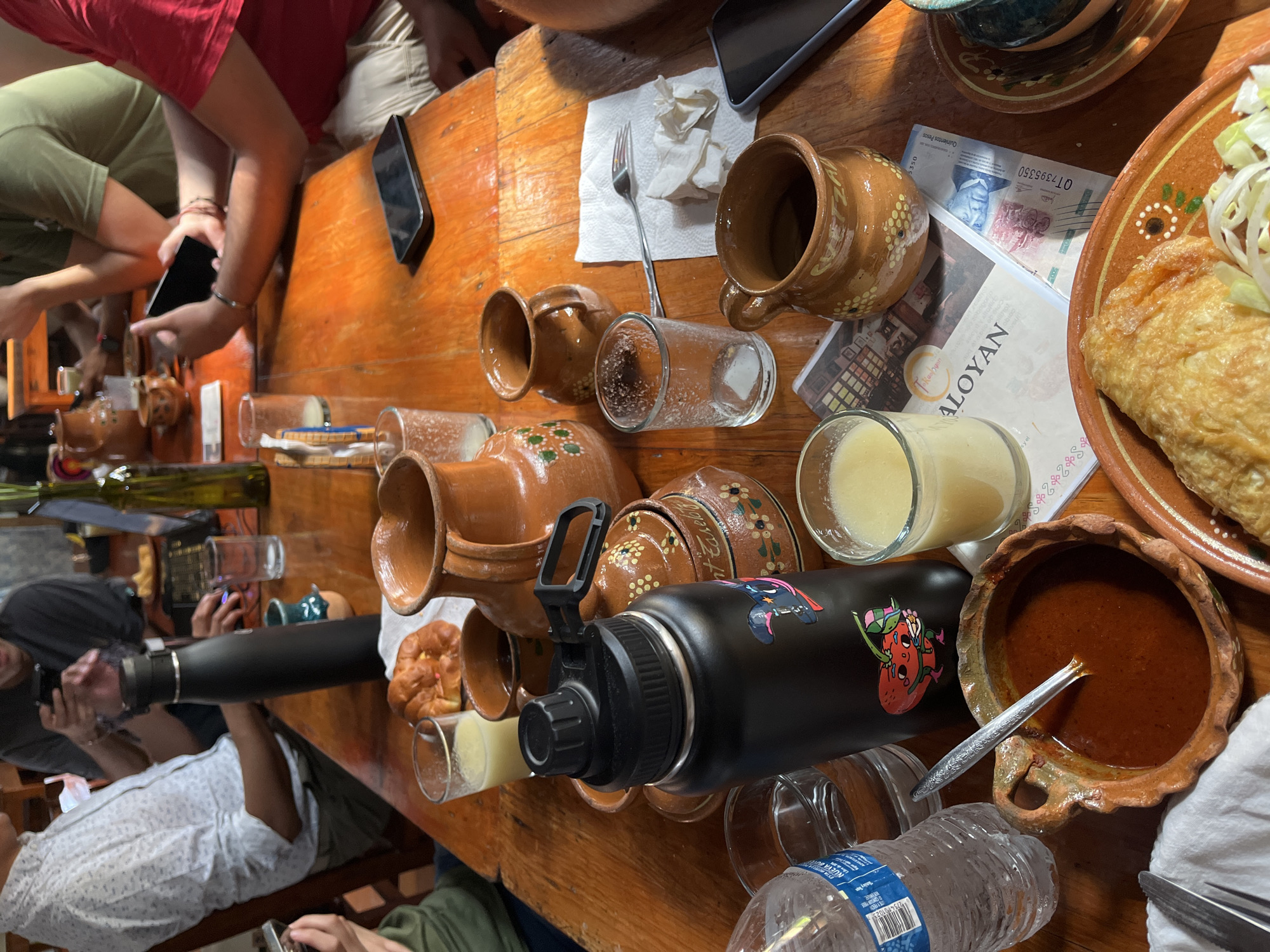 Social gathering documented at restaurant in Cuetzalan, Mexico